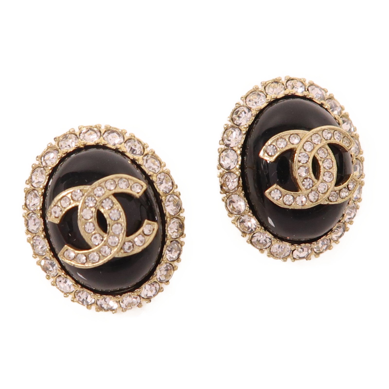 CHANEL 金屬Earrings耳環黑色