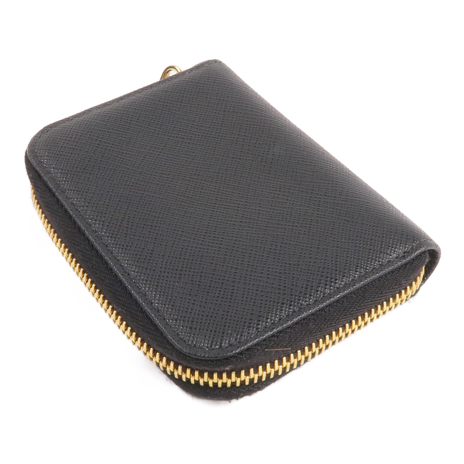 PRADA Saffiano皮革Coin Case金扣零錢包
