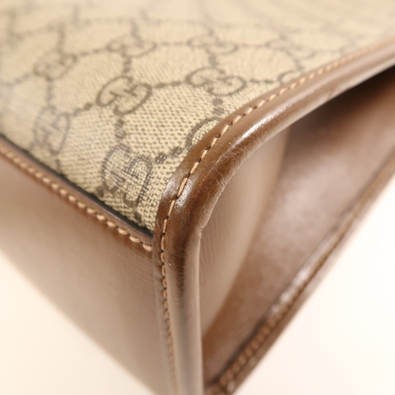 GUCCI 【激減優惠】塗層帆布GG Supreme金扣手挽肩背兩用袋