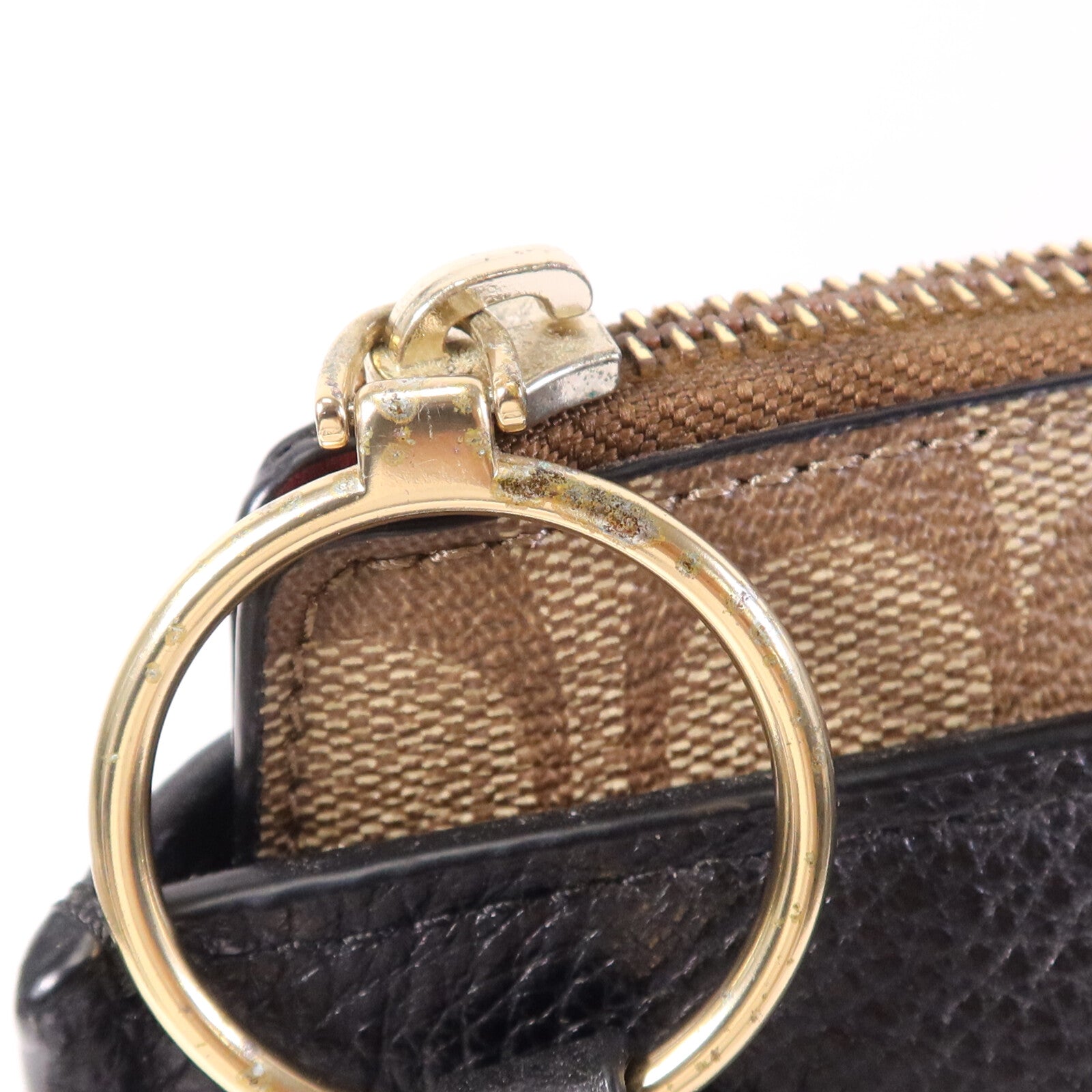 COACH 帆布/皮革Tote Bag金扣手挽袋