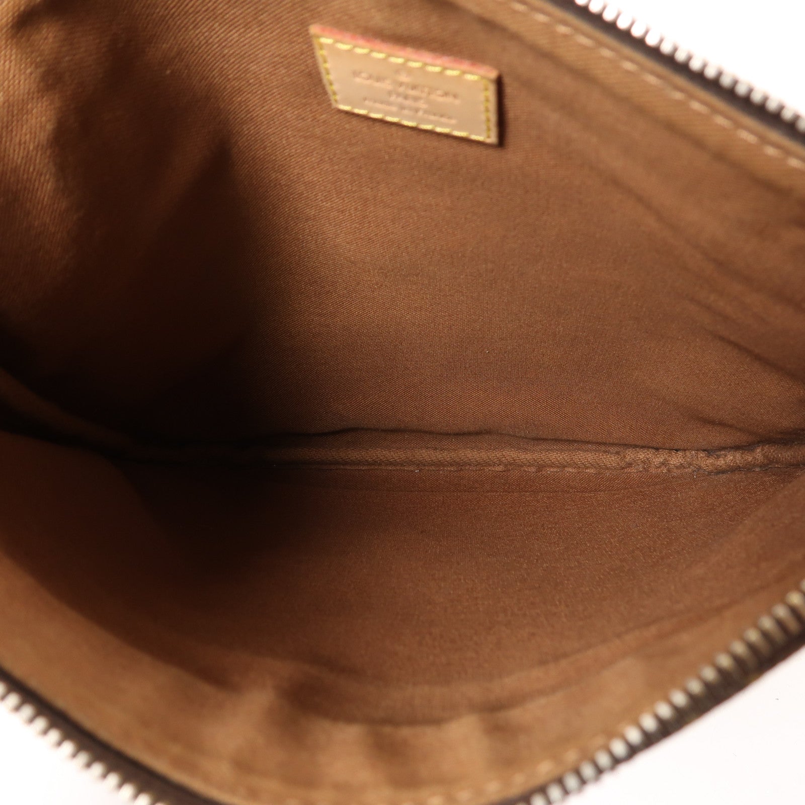 LOUIS VUITTON Monogram Pochette Bosphore金扣肩背袋棕色