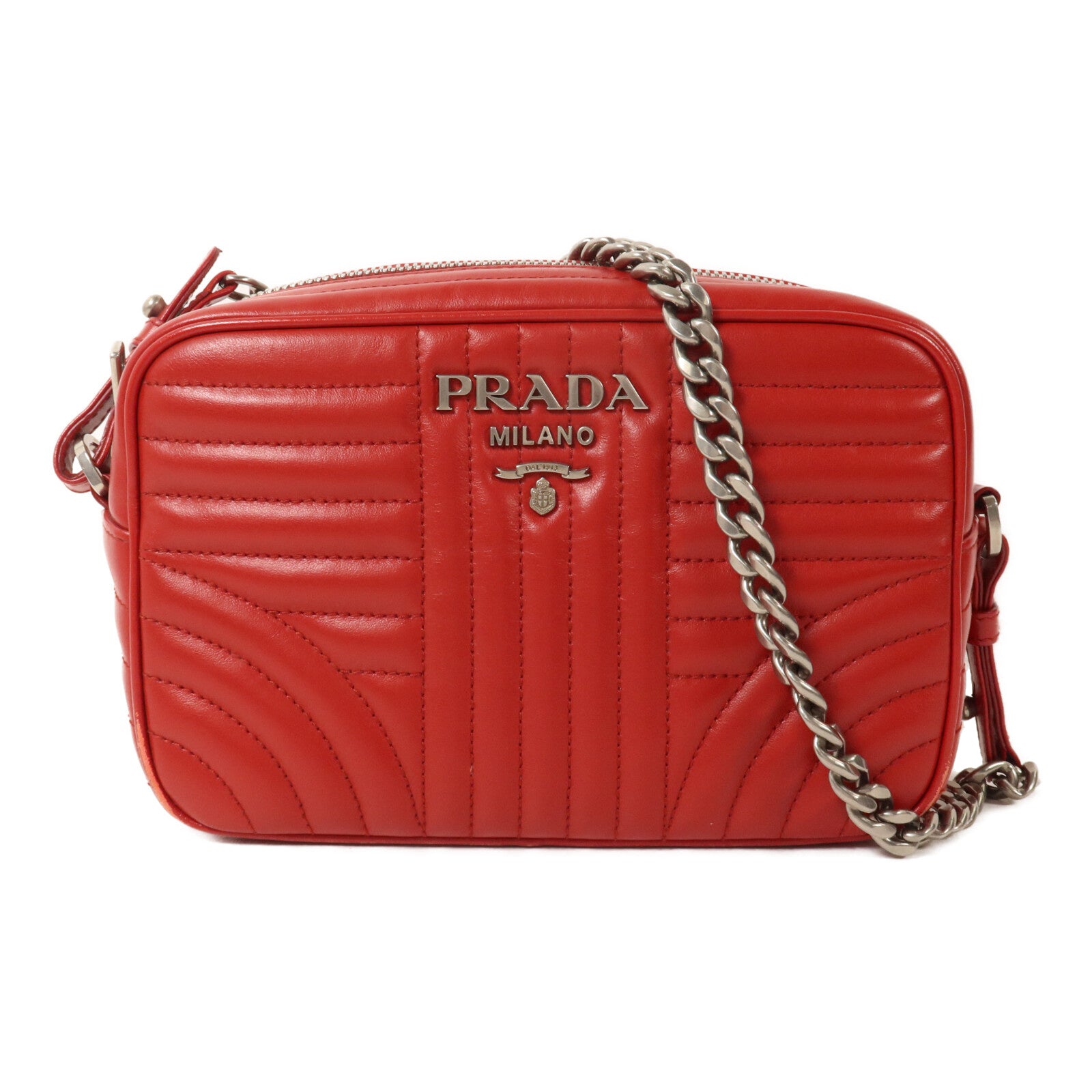 PRADA 牛皮皮革Diagramme Crossboby鏈帶肩背袋