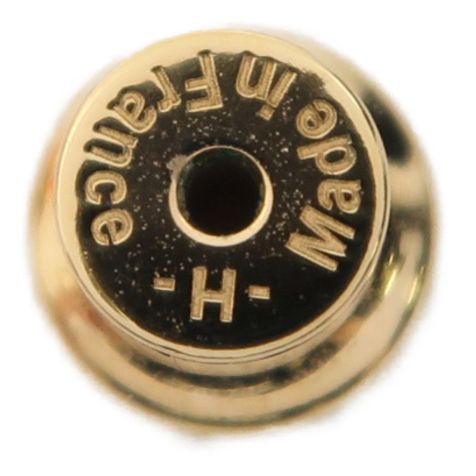 HERMES 金屬Earrings耳環白色/金色