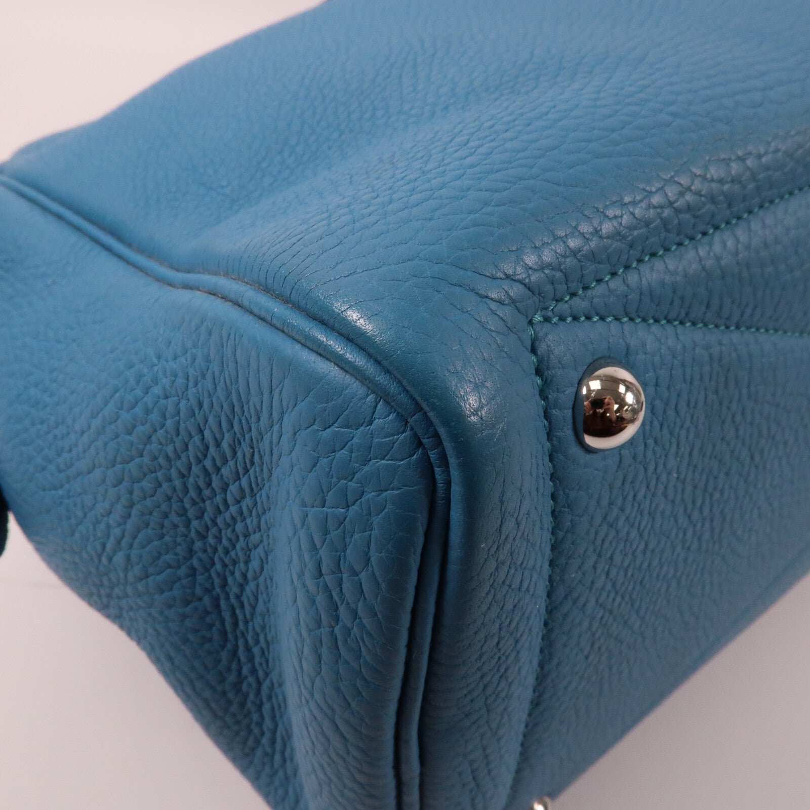 HERMES Clemence皮革Victoria 35銀扣肩背袋