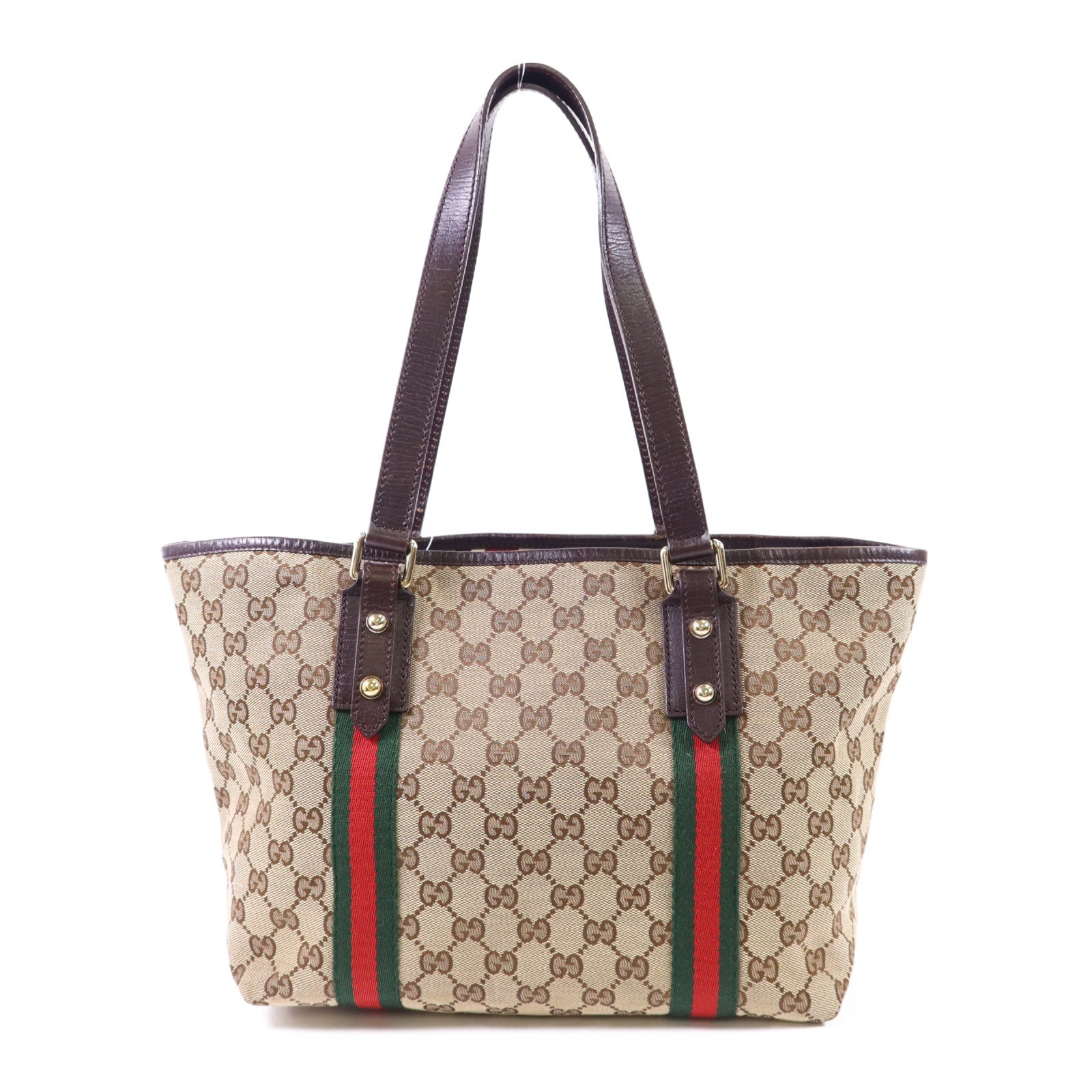 GUCCI 帆布Tote Bag金扣手挽袋