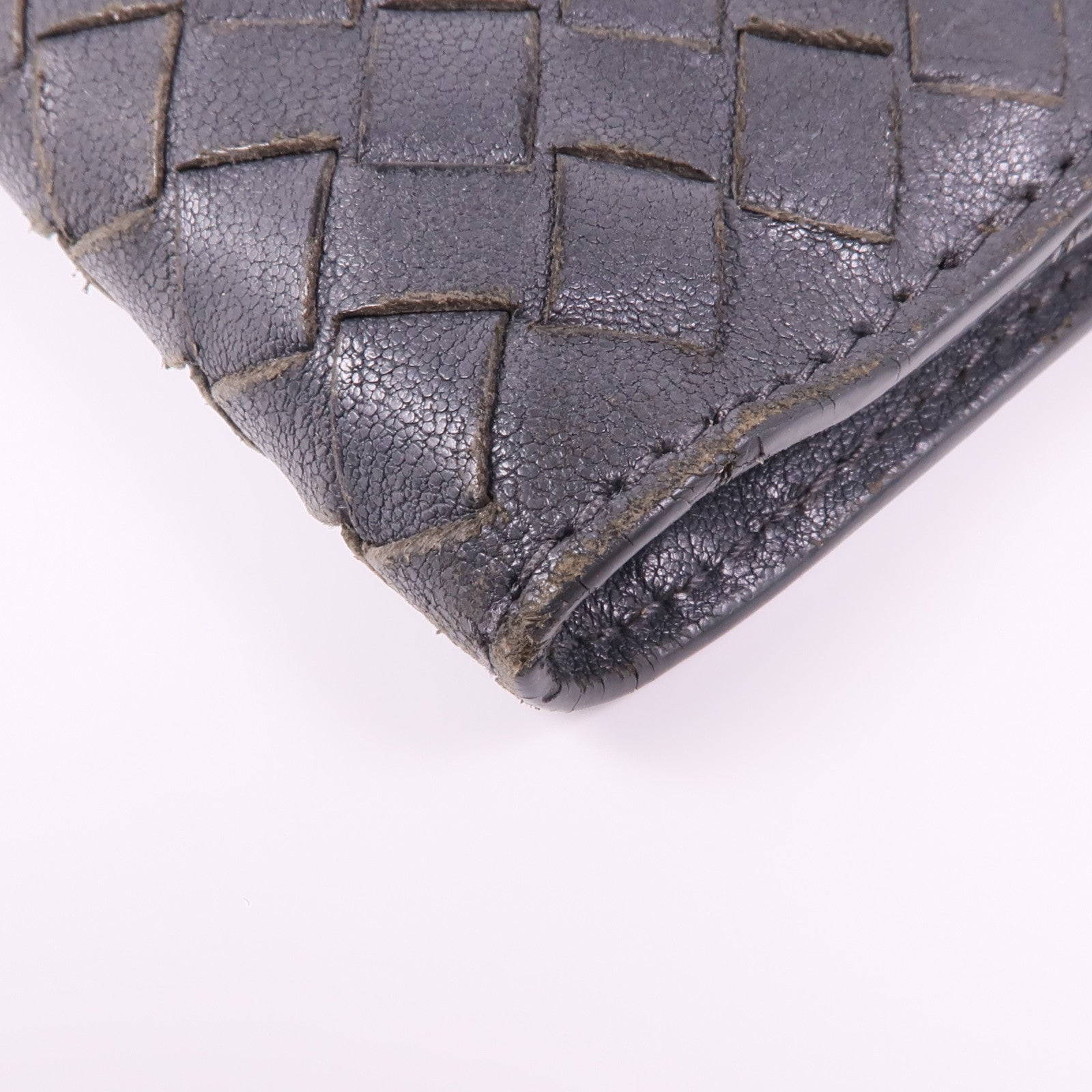 BOTTEGA VENETA 織紋皮革Wallet銀扣錢包