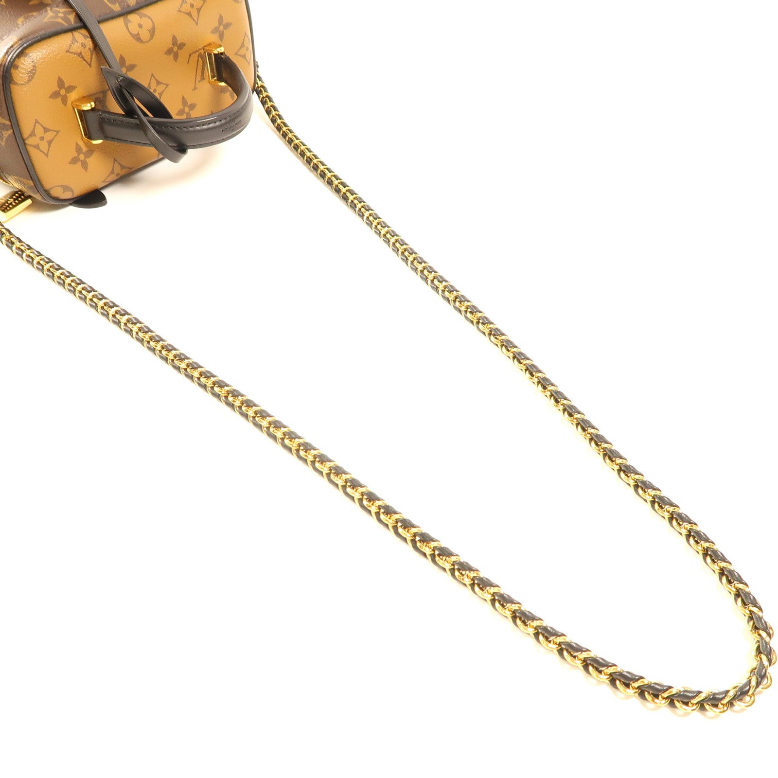 LOUIS VUITTON Monogram Vanity PM金扣手挽肩背兩用袋啡色