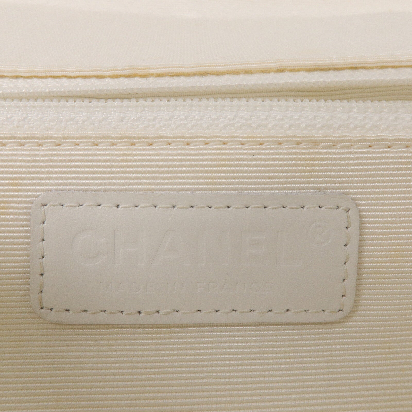 CHANEL Knit Ivory Crochet Kint Chain Shoulder鏈帶肩背袋