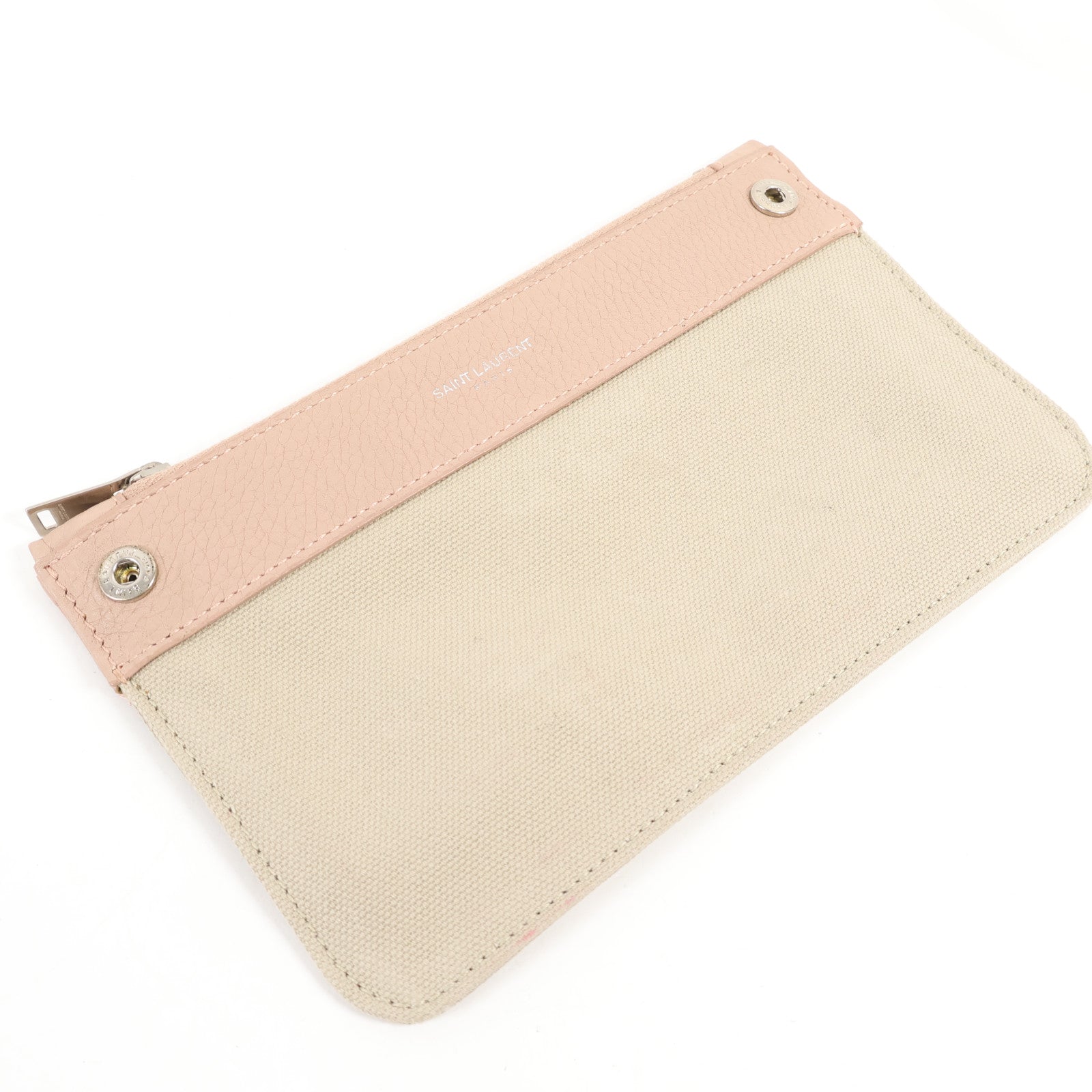 YVES SAINT LAURENT 牛皮皮革2 way Shoulder Bag銀扣手挽肩背兩用袋