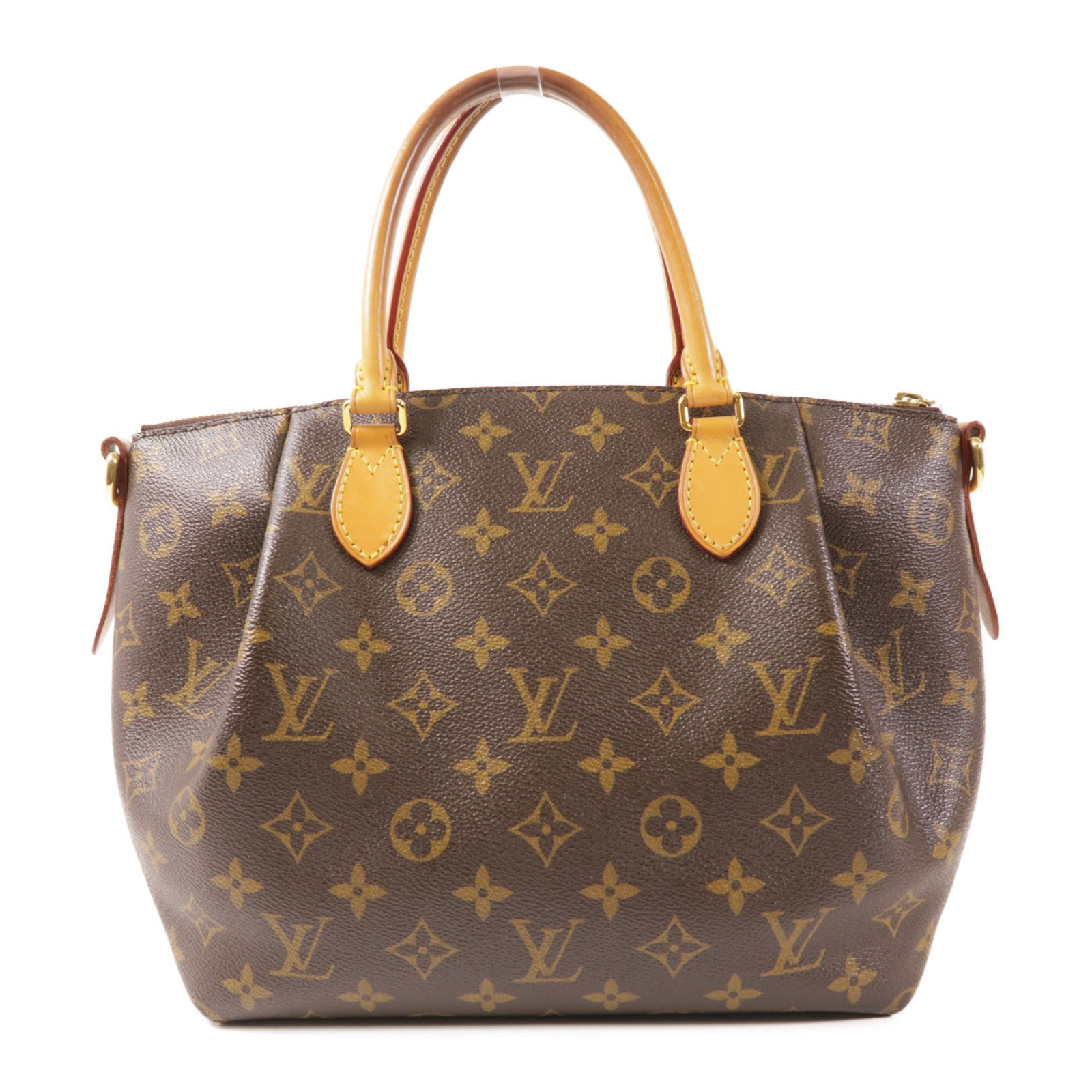 LOUIS VUITTON Monogram Turenne MM金扣手挽肩背兩用袋棕色
