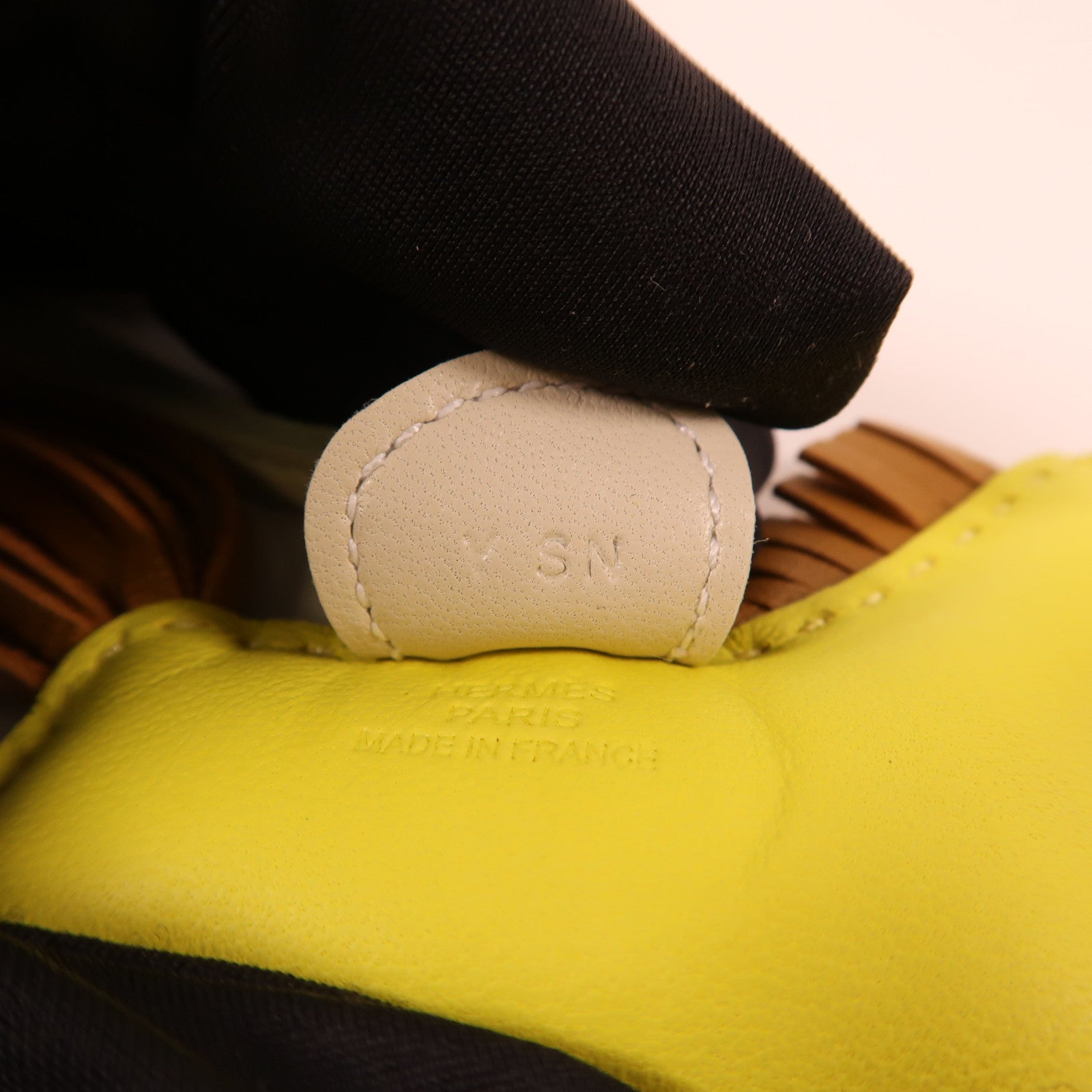 HERMES Swift皮革Rodeo PM掛飾9R Lime