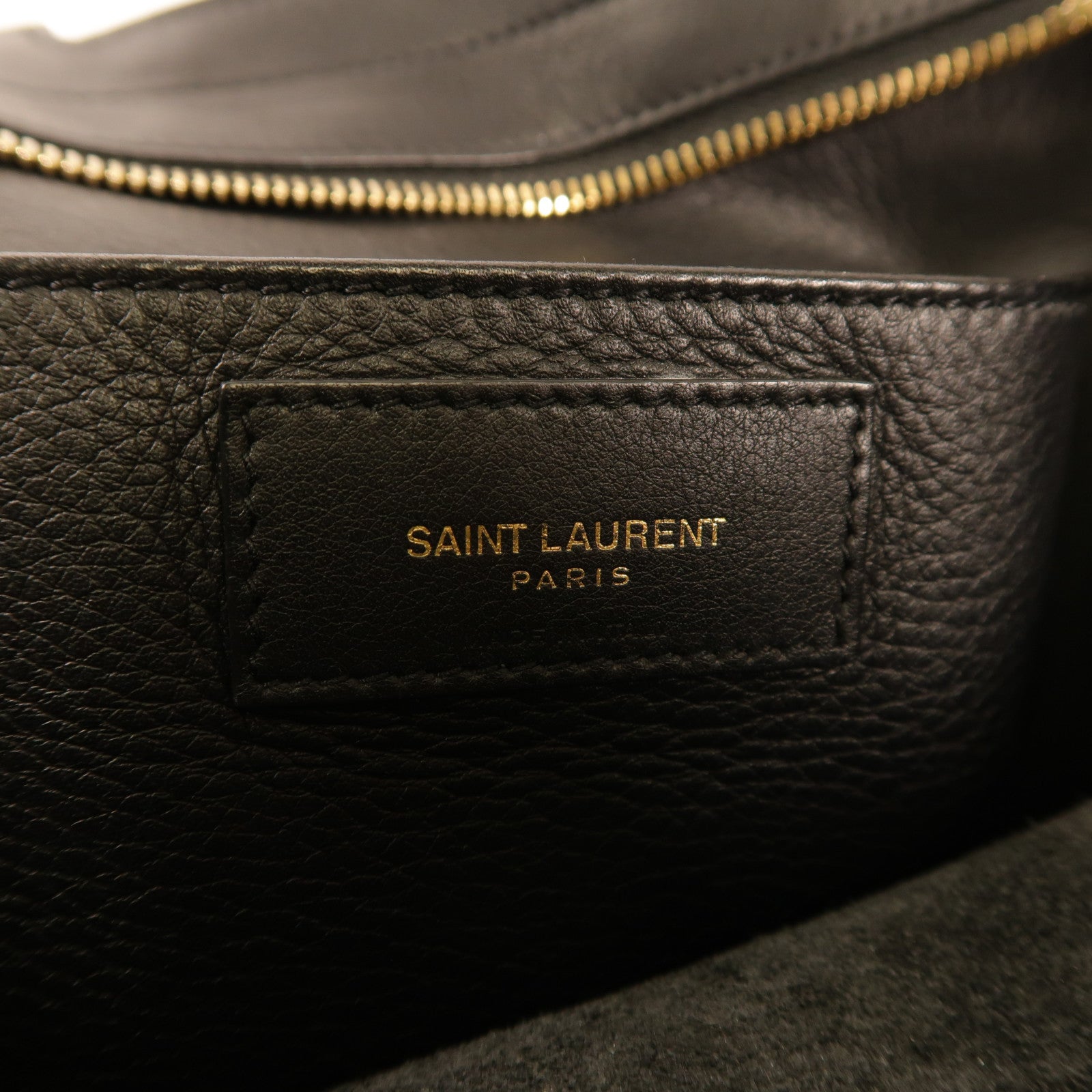 SAINT LAURENT 牛皮皮革2 Way Shoulder金扣手挽肩背兩用袋黑色