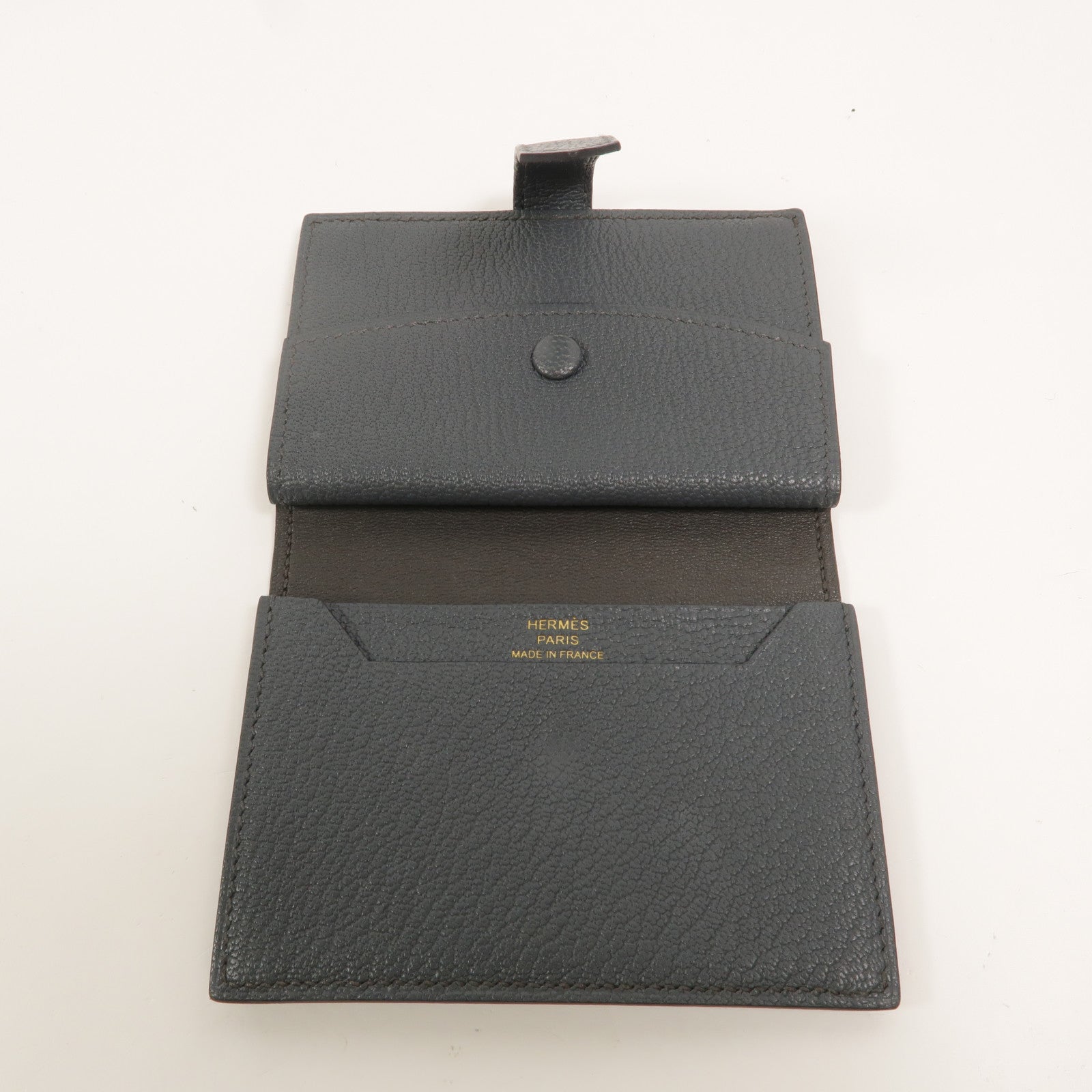 HERMES Chevre皮革Bearn Mini Wallet卡片套