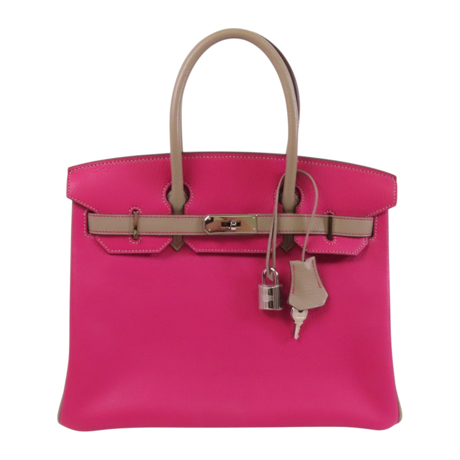 HERMES Chevre皮革Birkin 30銀扣手挽袋