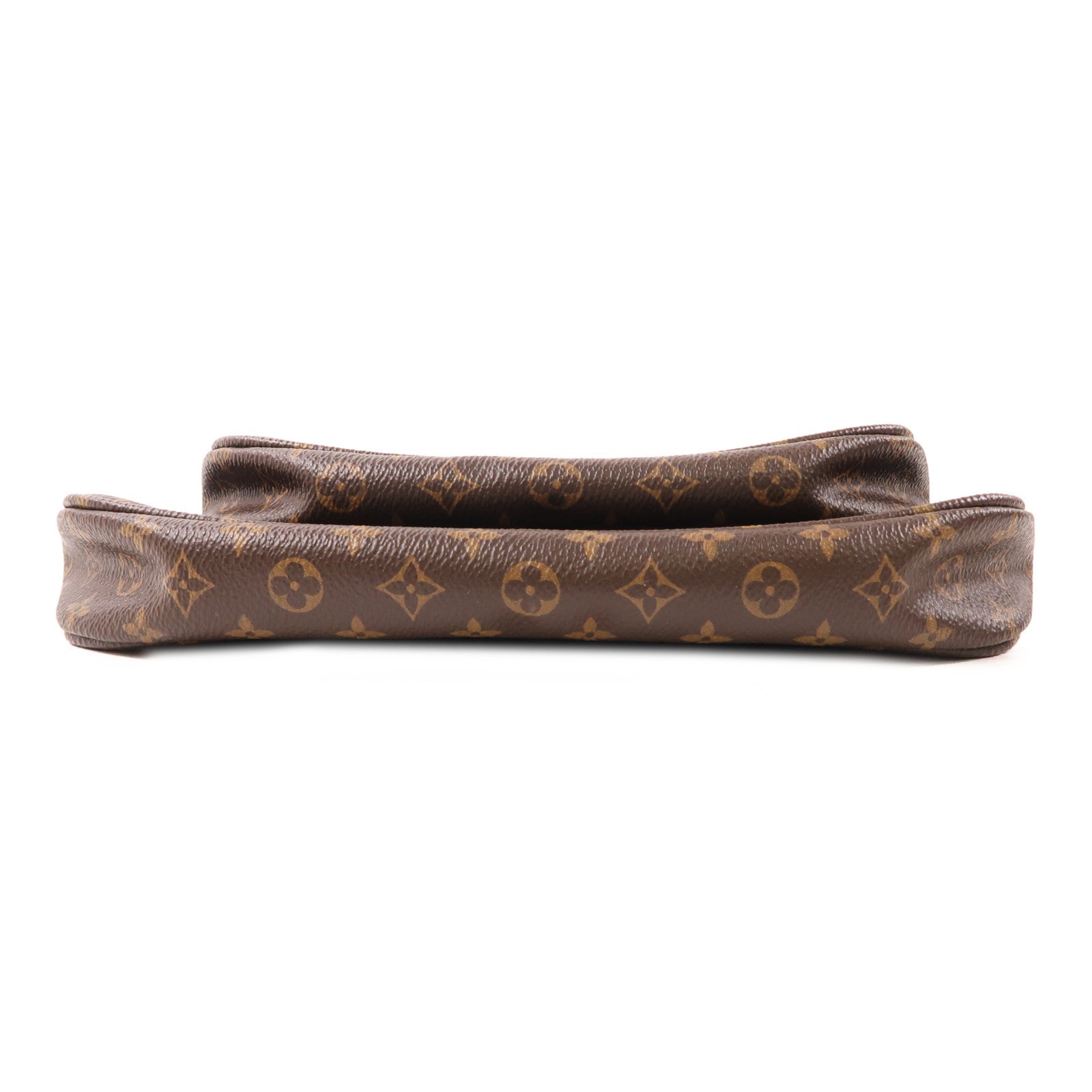 LOUIS VUITTON Monogram Multi Pochette Accessoires金扣肩背袋棕色