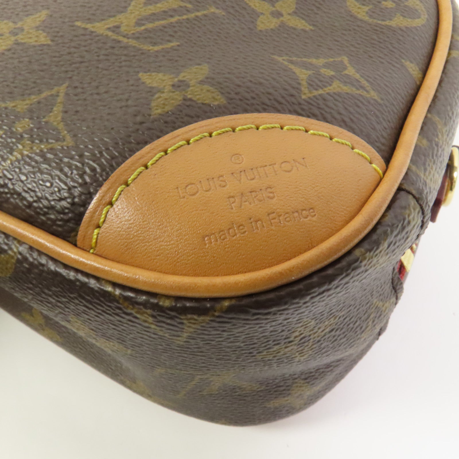 LOUIS VUITTON Monogram Deauville Mini金扣肩背袋棕色