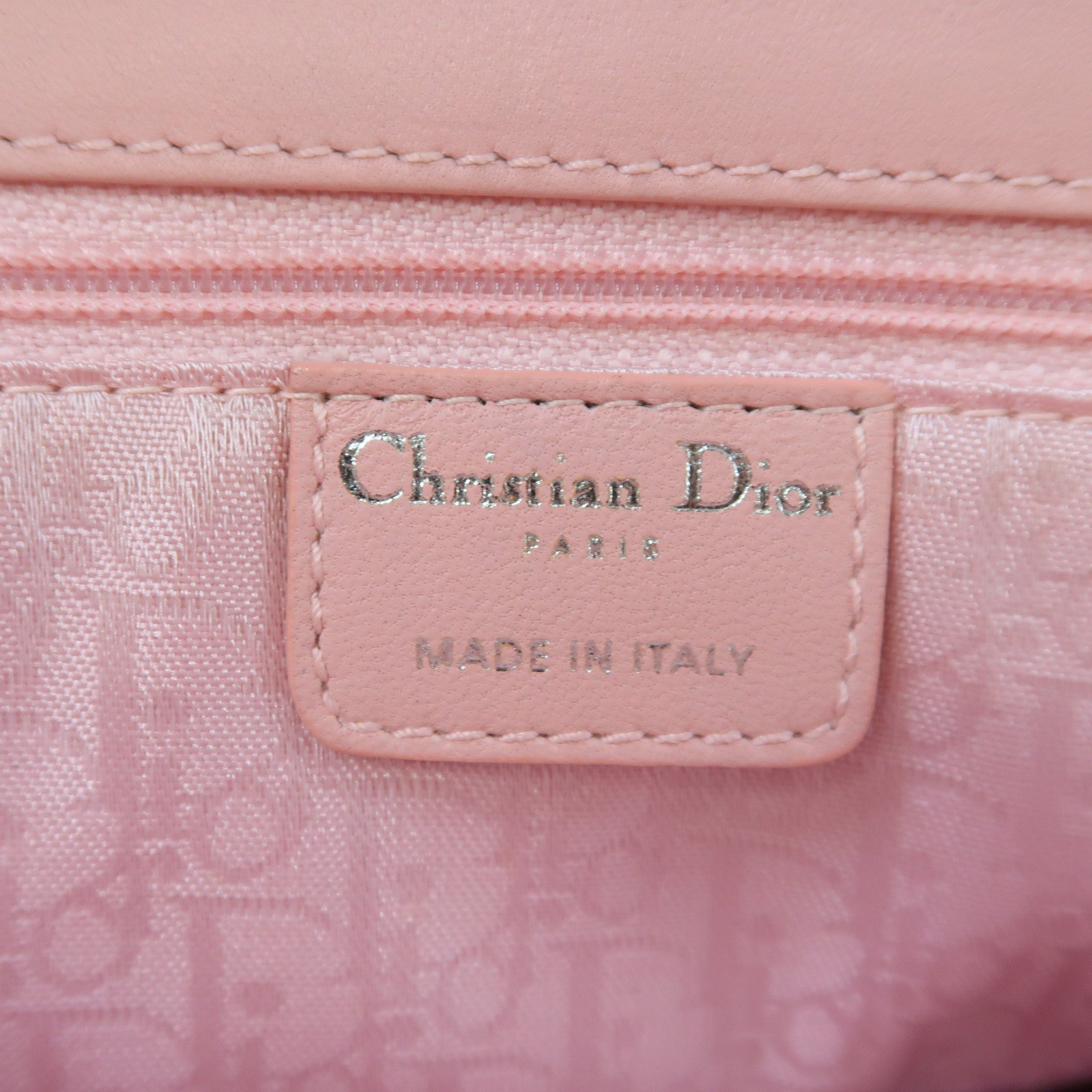 Dior 牛皮皮革Shoulder Bag銀扣肩背袋粉紅色