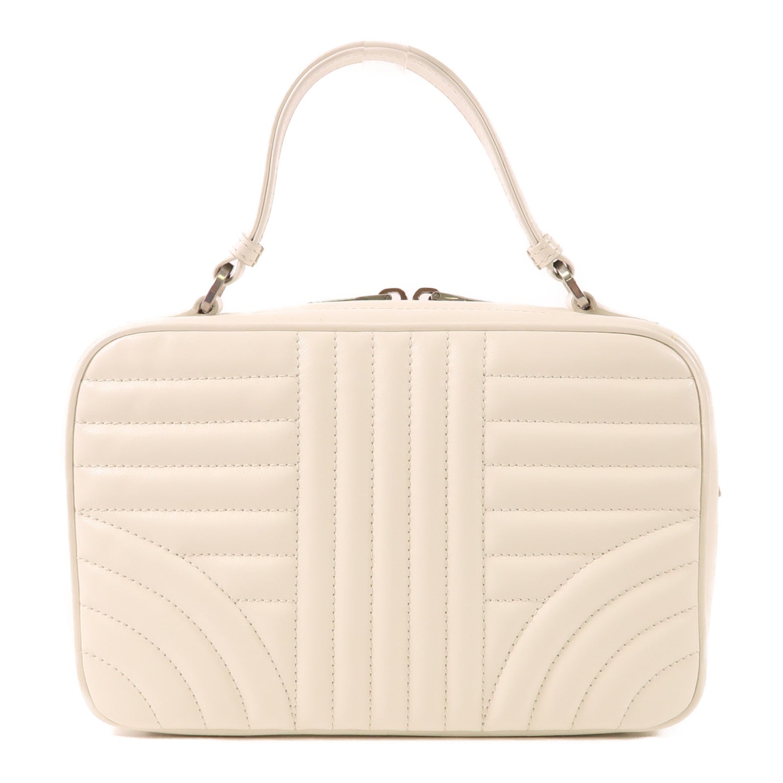 PRADA 牛皮皮革Diagramme銀扣手挽肩背兩用袋