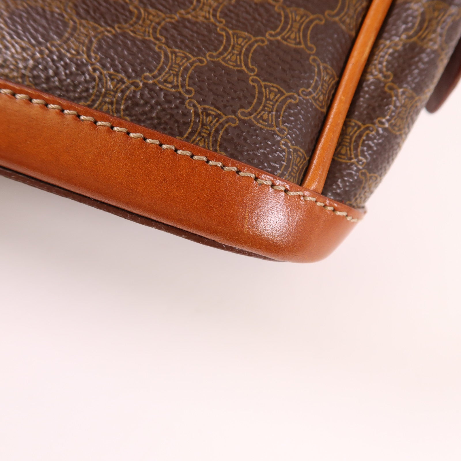 CELINE 塗層帆布Macadam Handbag金扣手挽袋