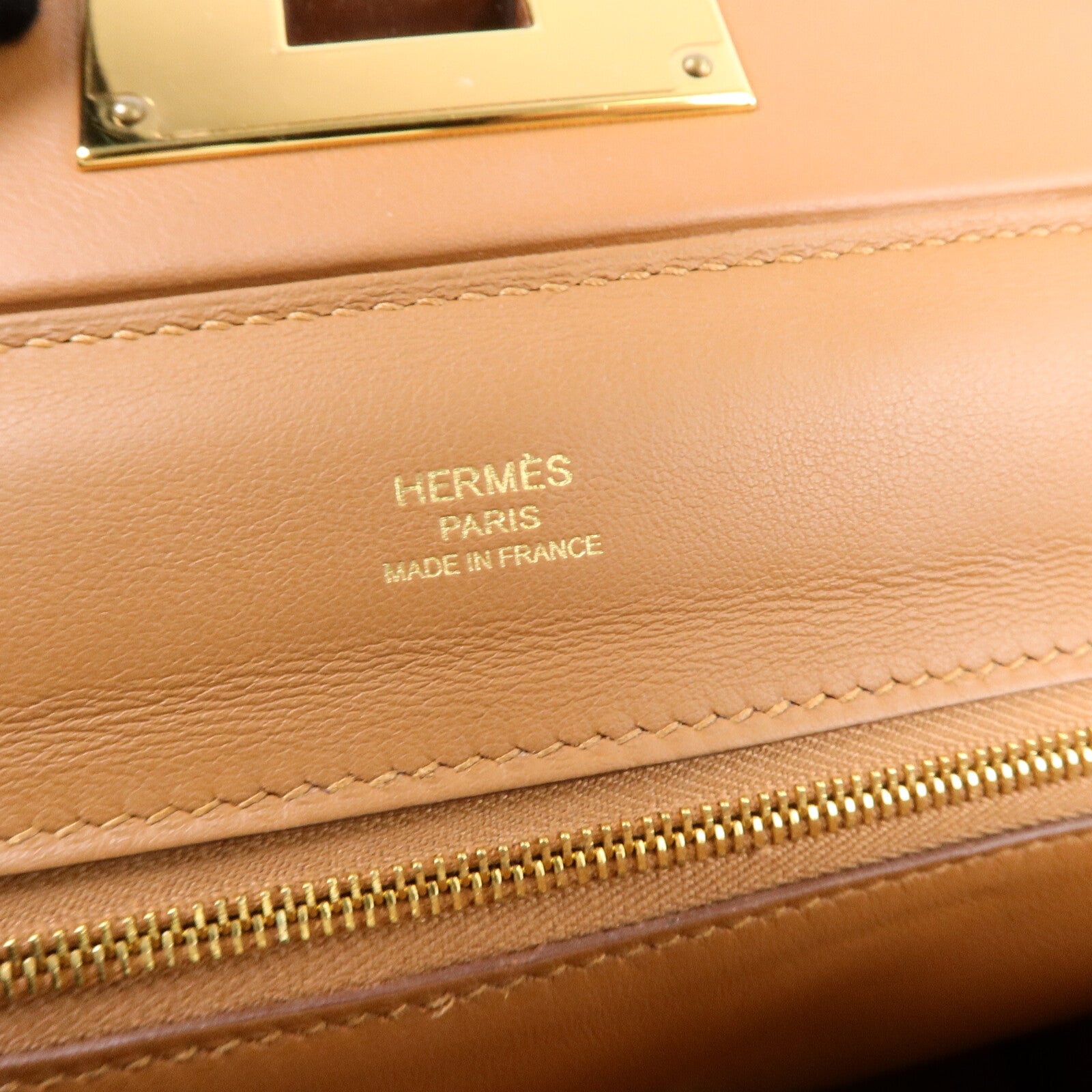 HERMES Clemence皮革24/24 Mini手挽肩背兩用袋Gold