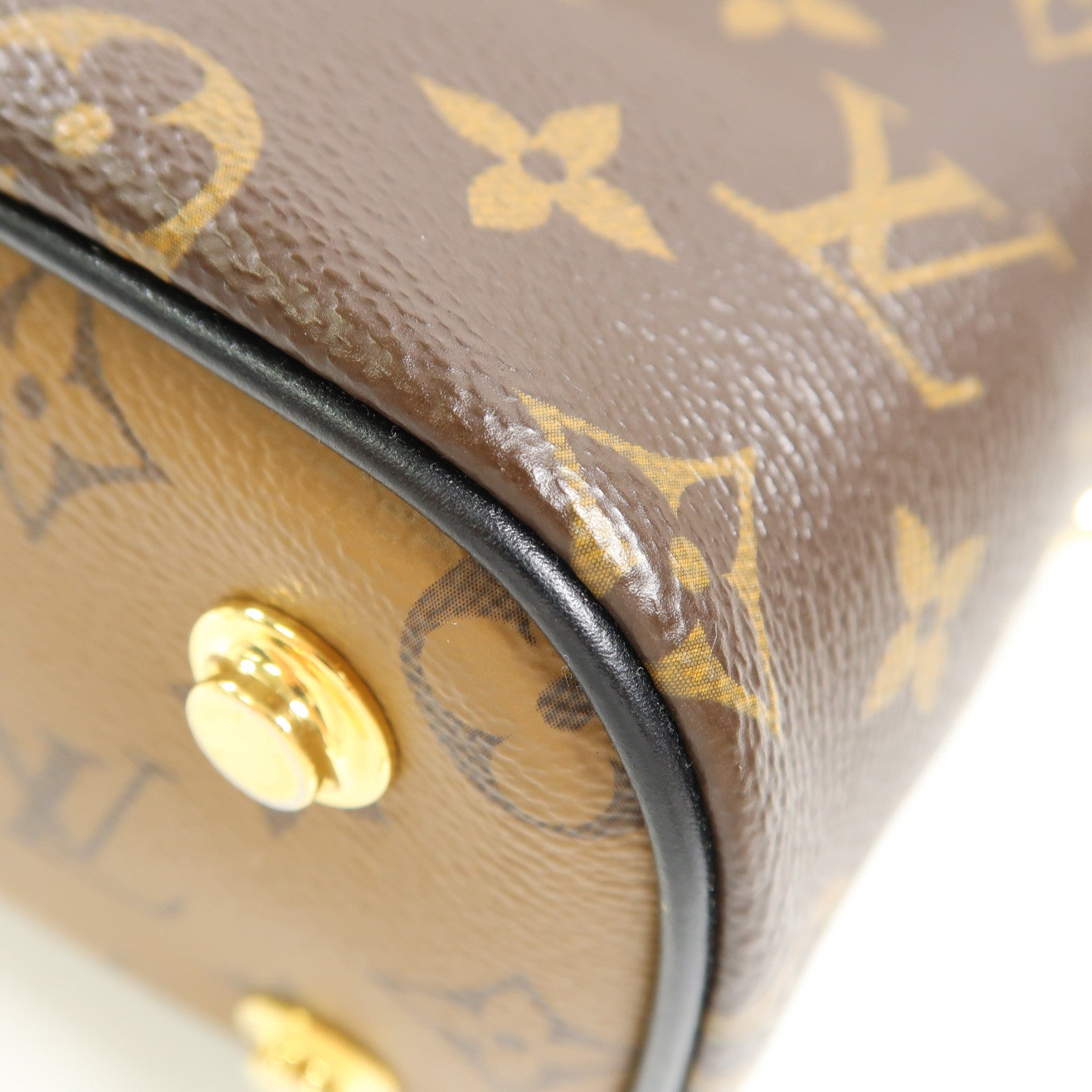 LOUIS VUITTON Monogram Vanity PM金扣手挽肩背兩用袋啡色