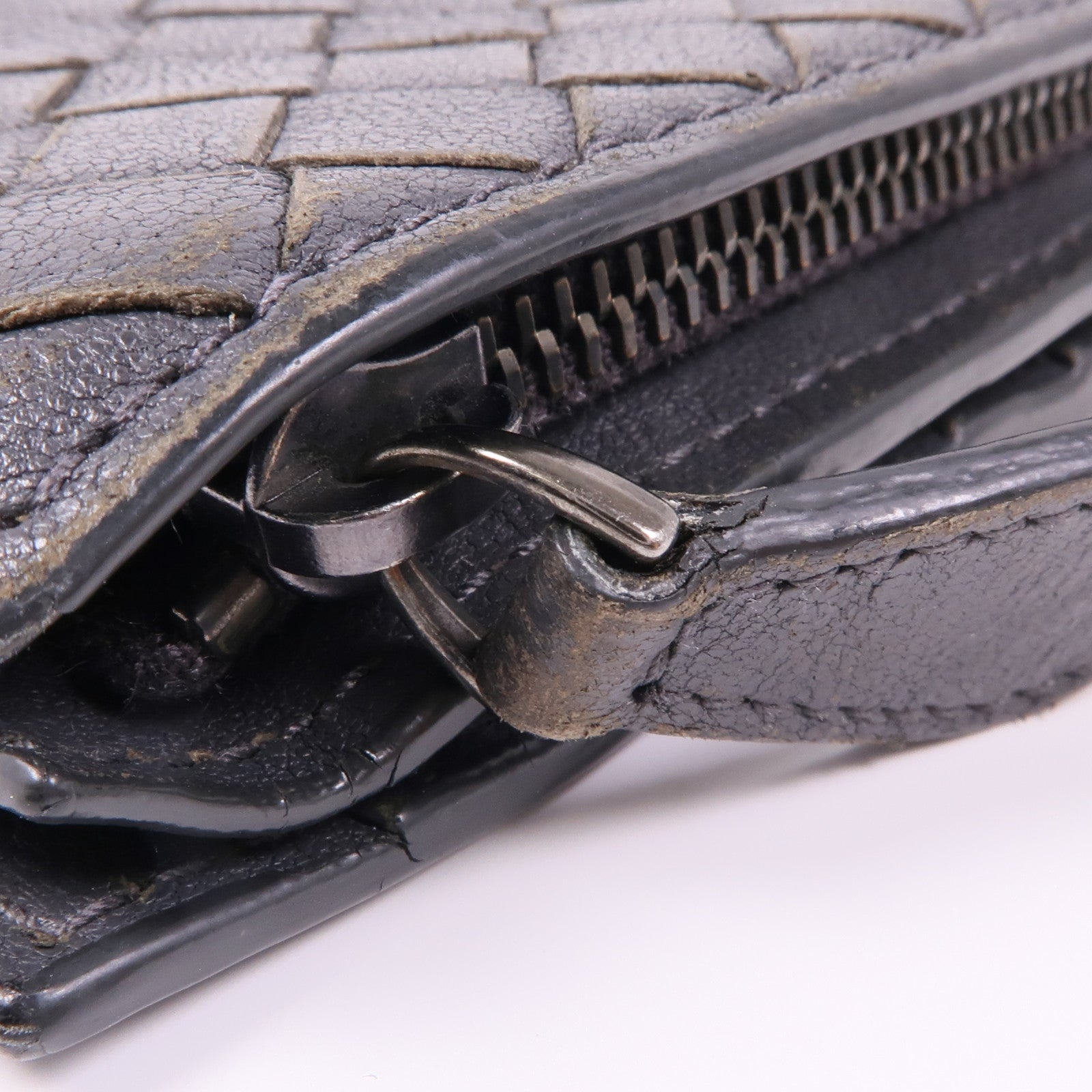 BOTTEGA VENETA 織紋皮革Wallet銀扣錢包