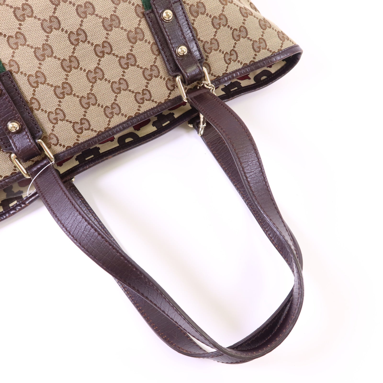 GUCCI 帆布Tote Bag金扣手挽袋