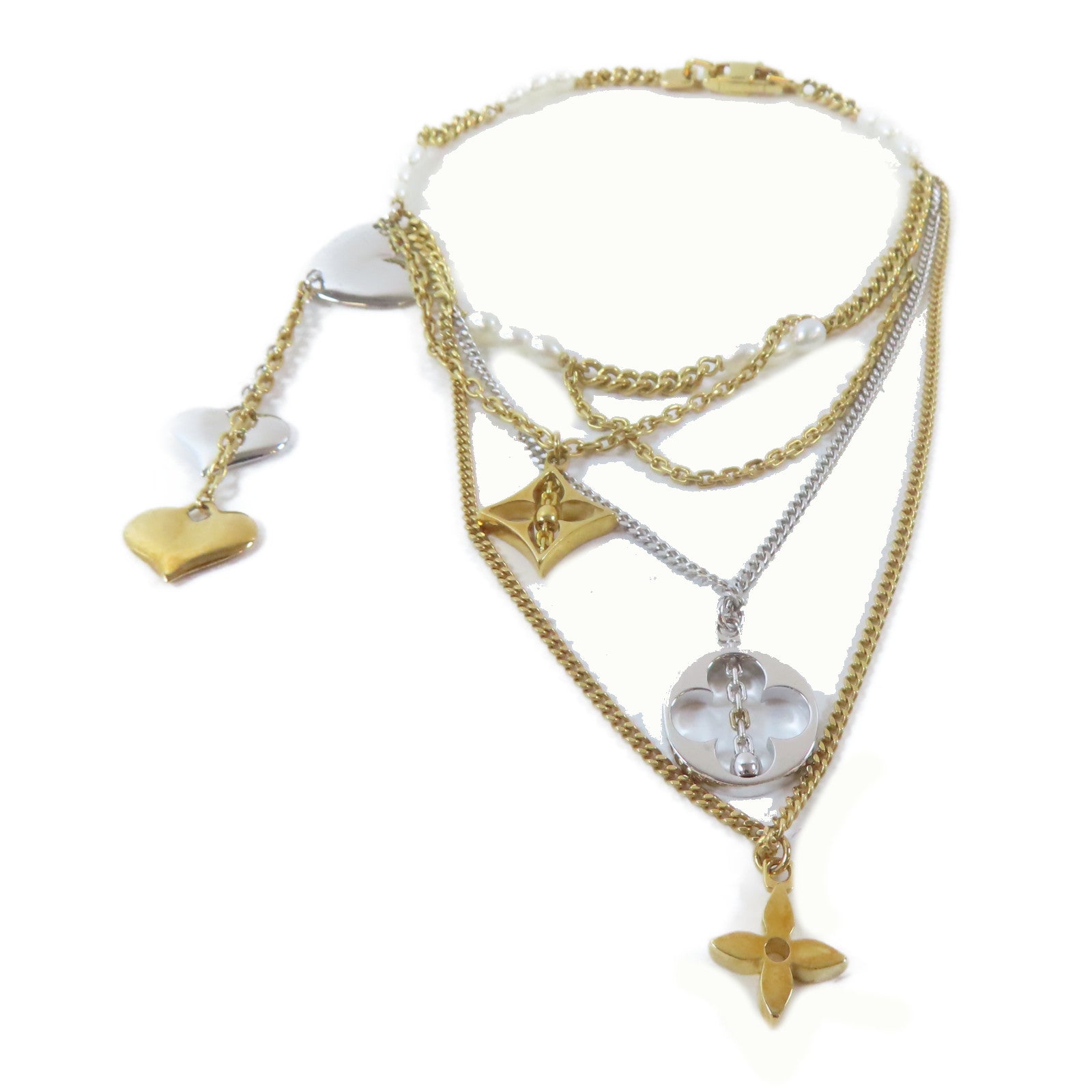 LOUIS VUITTON 18K黃金Eclair Bracelet手鏈#18cm