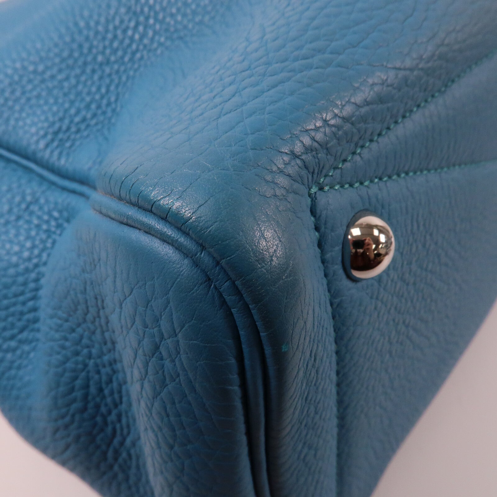 HERMES Clemence皮革Victoria 35銀扣肩背袋