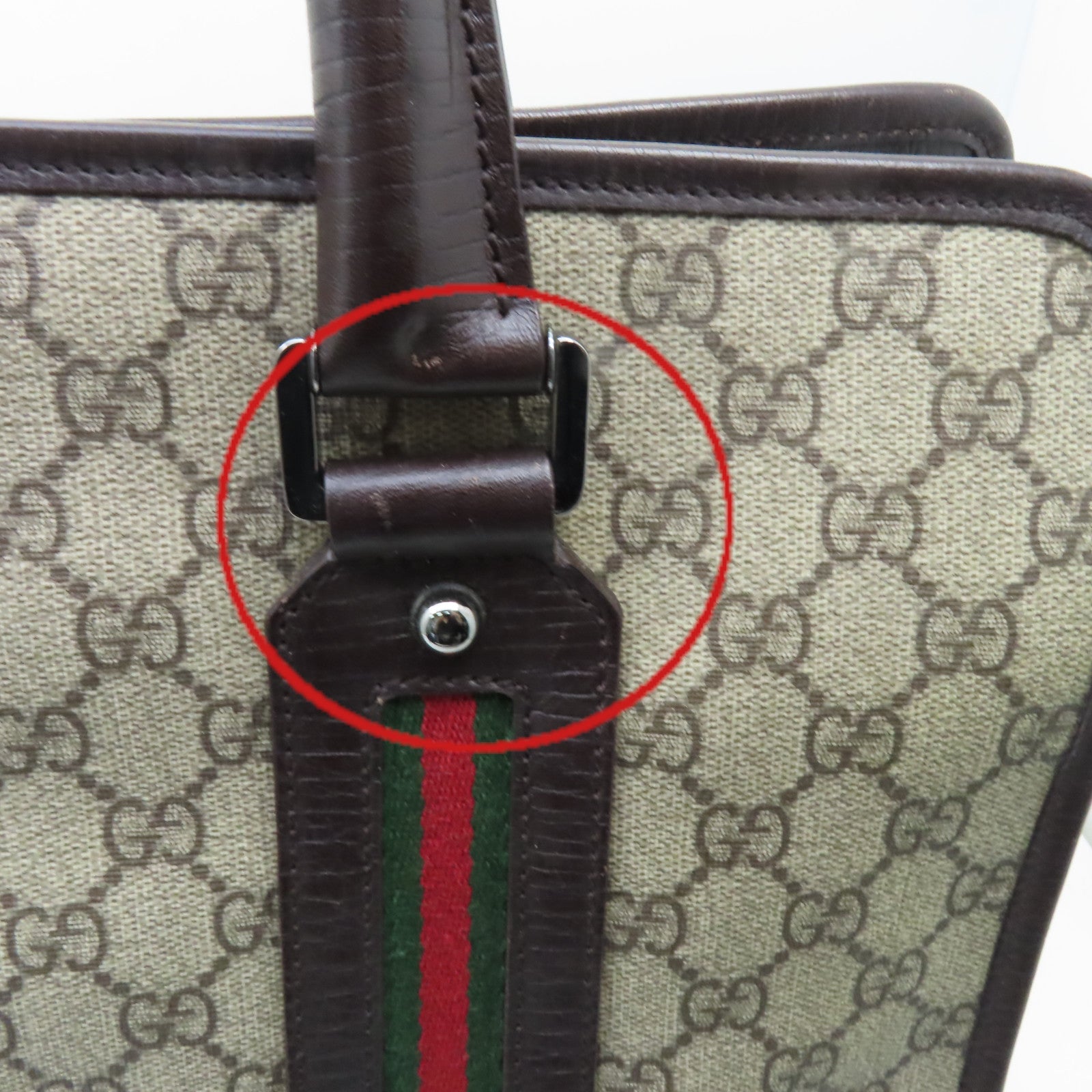 GUCCI 塗層帆布Tote Bag手挽袋啡色