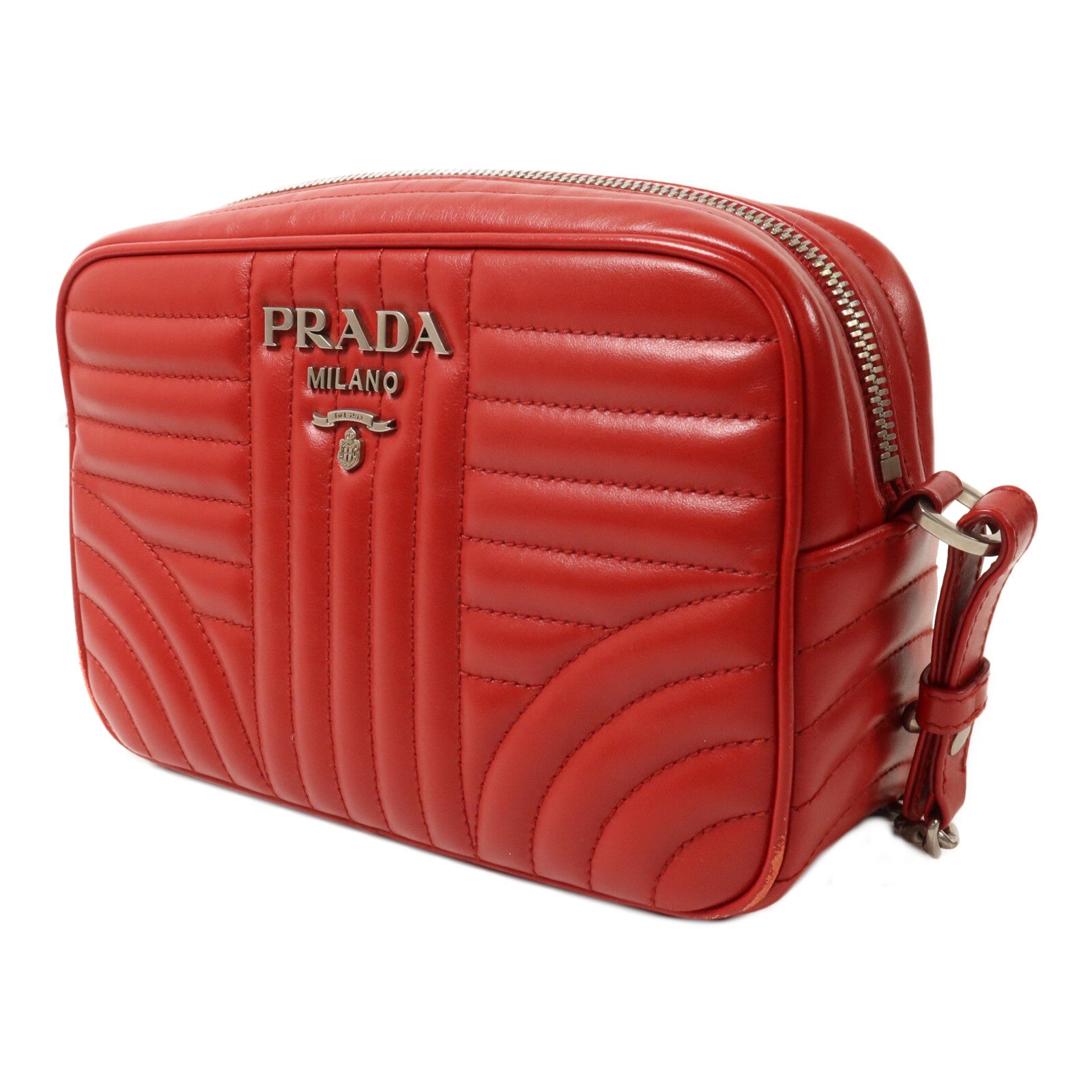 PRADA 牛皮皮革Diagramme Crossboby鏈帶肩背袋