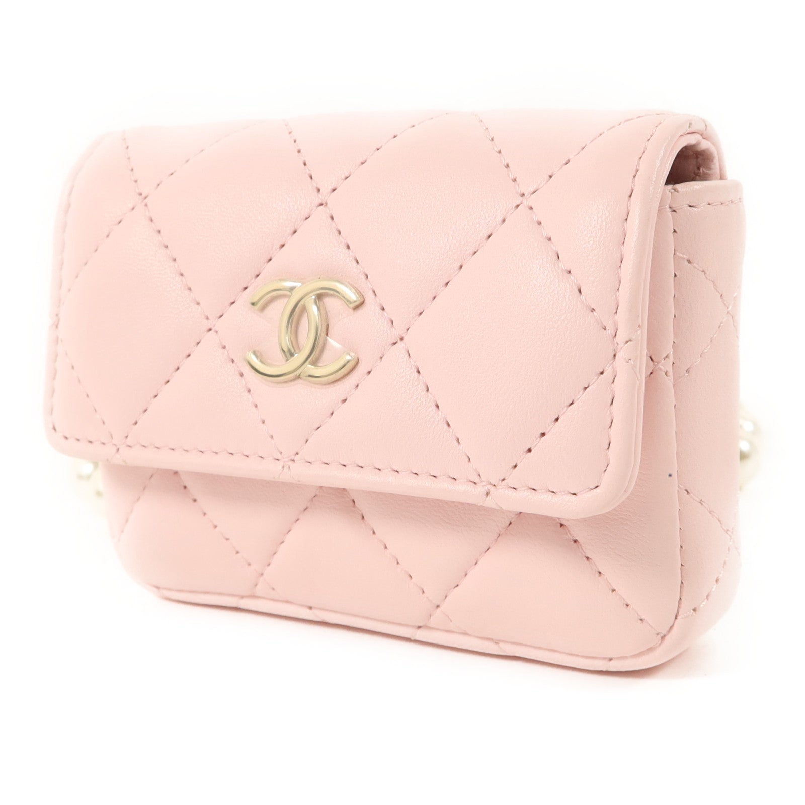 CHANEL 羊皮皮革Body Bag金扣鏈帶肩背袋