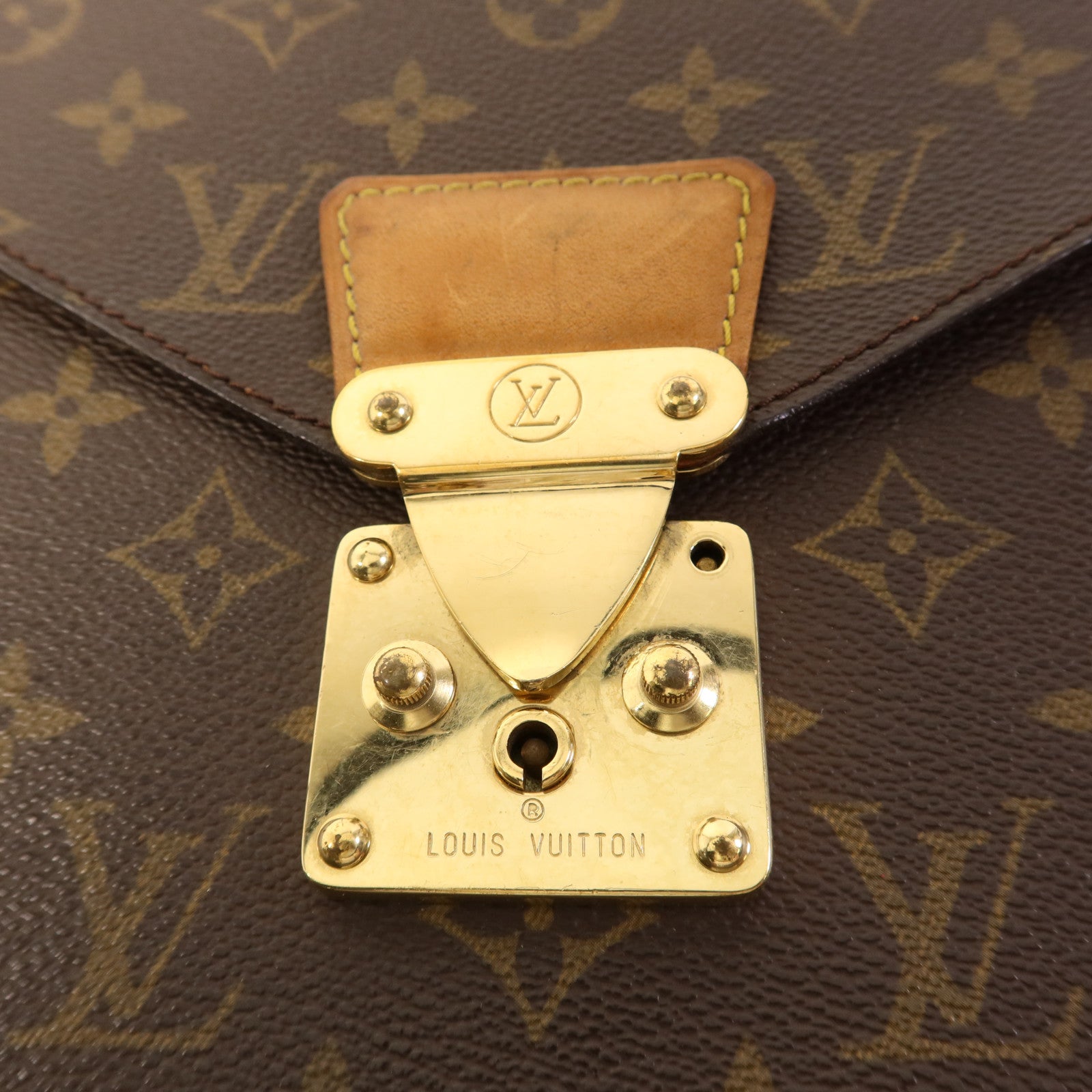 LOUIS VUITTON Monogram Porte Document金扣公事包