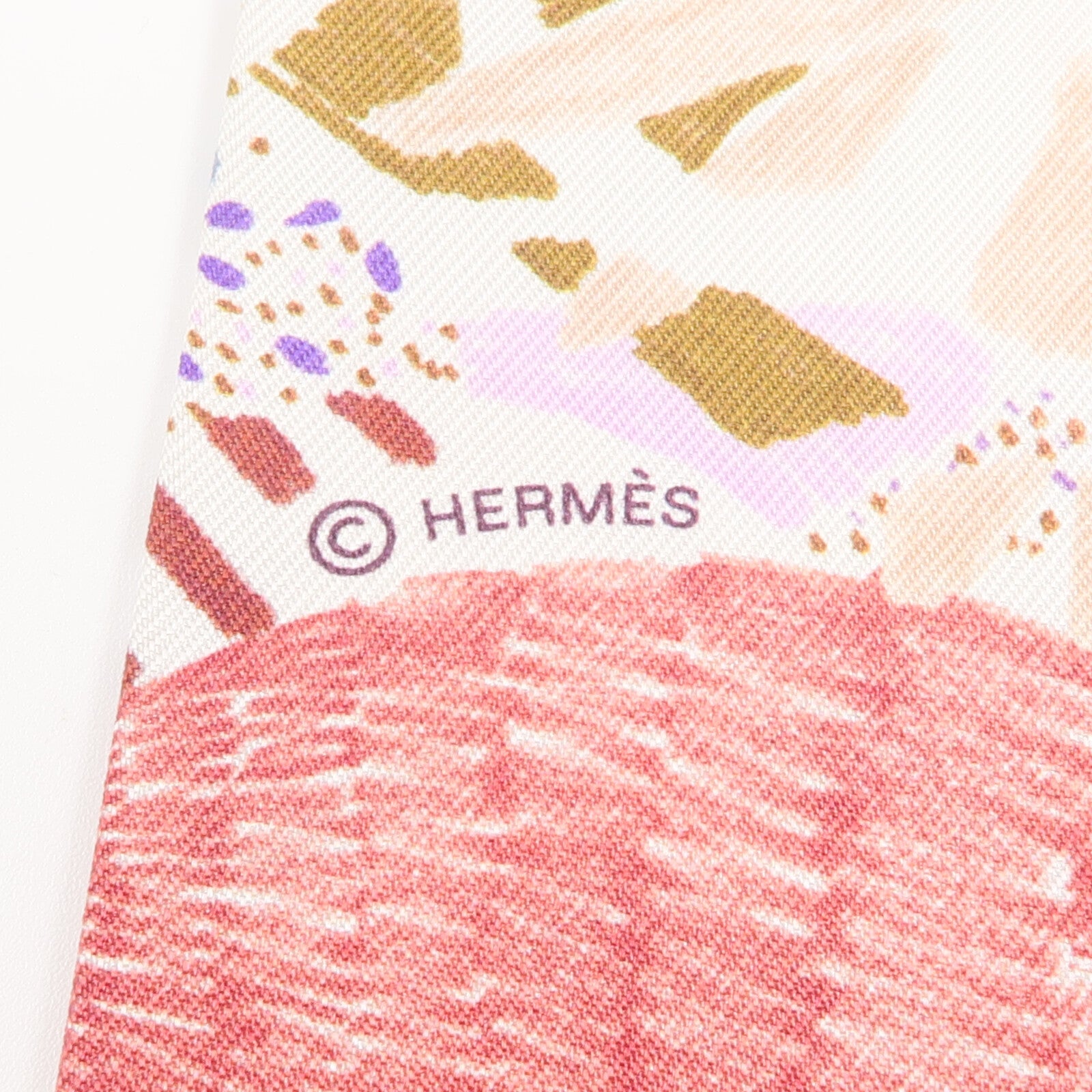 HERMES 絲質Twilly絲巾