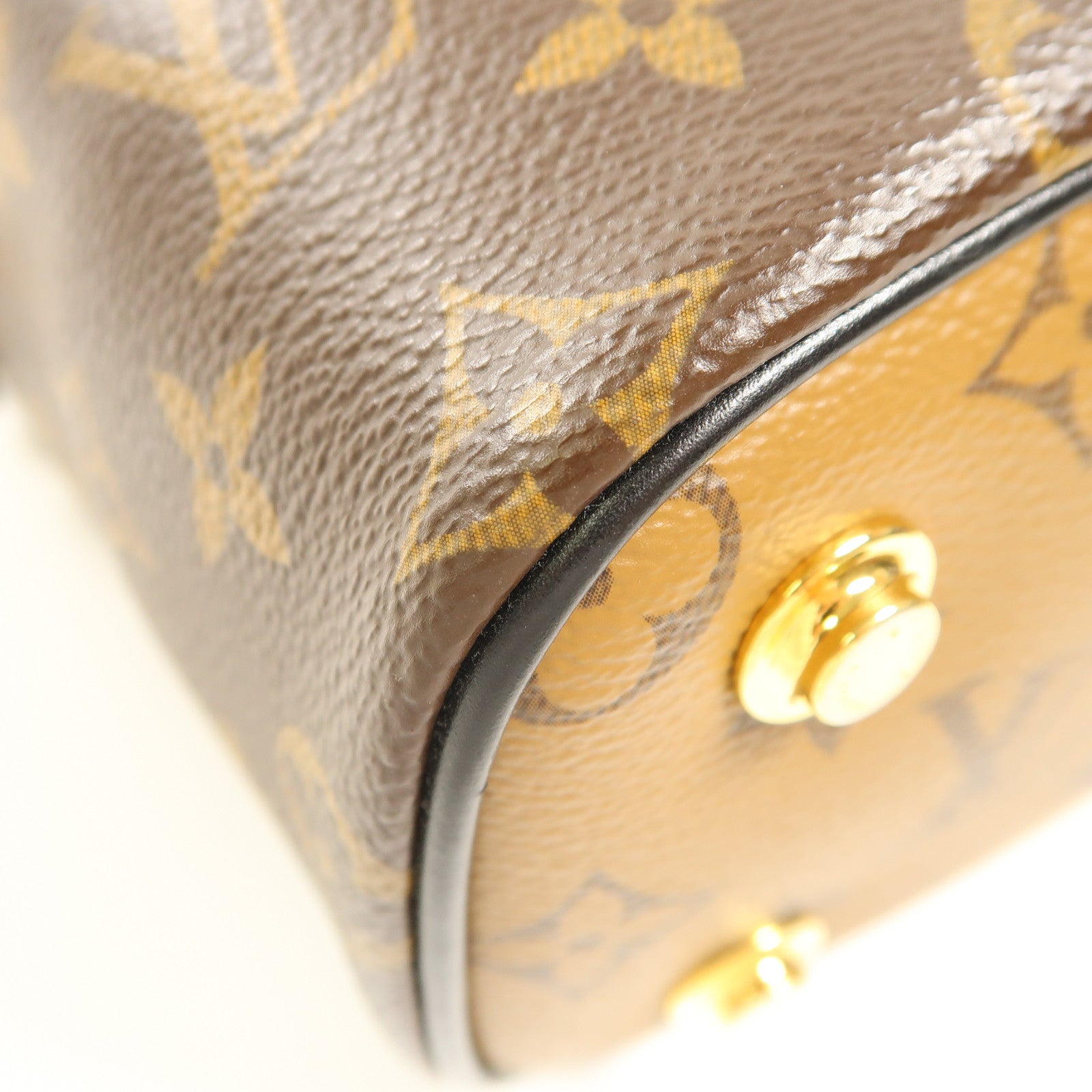 LOUIS VUITTON Monogram Vanity PM金扣手挽肩背兩用袋啡色