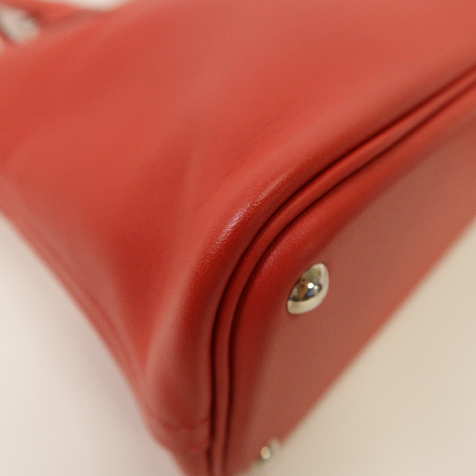 HERMES Swift皮革Bolide 27銀扣手挽肩背兩用袋Rouge Casaque/紅色