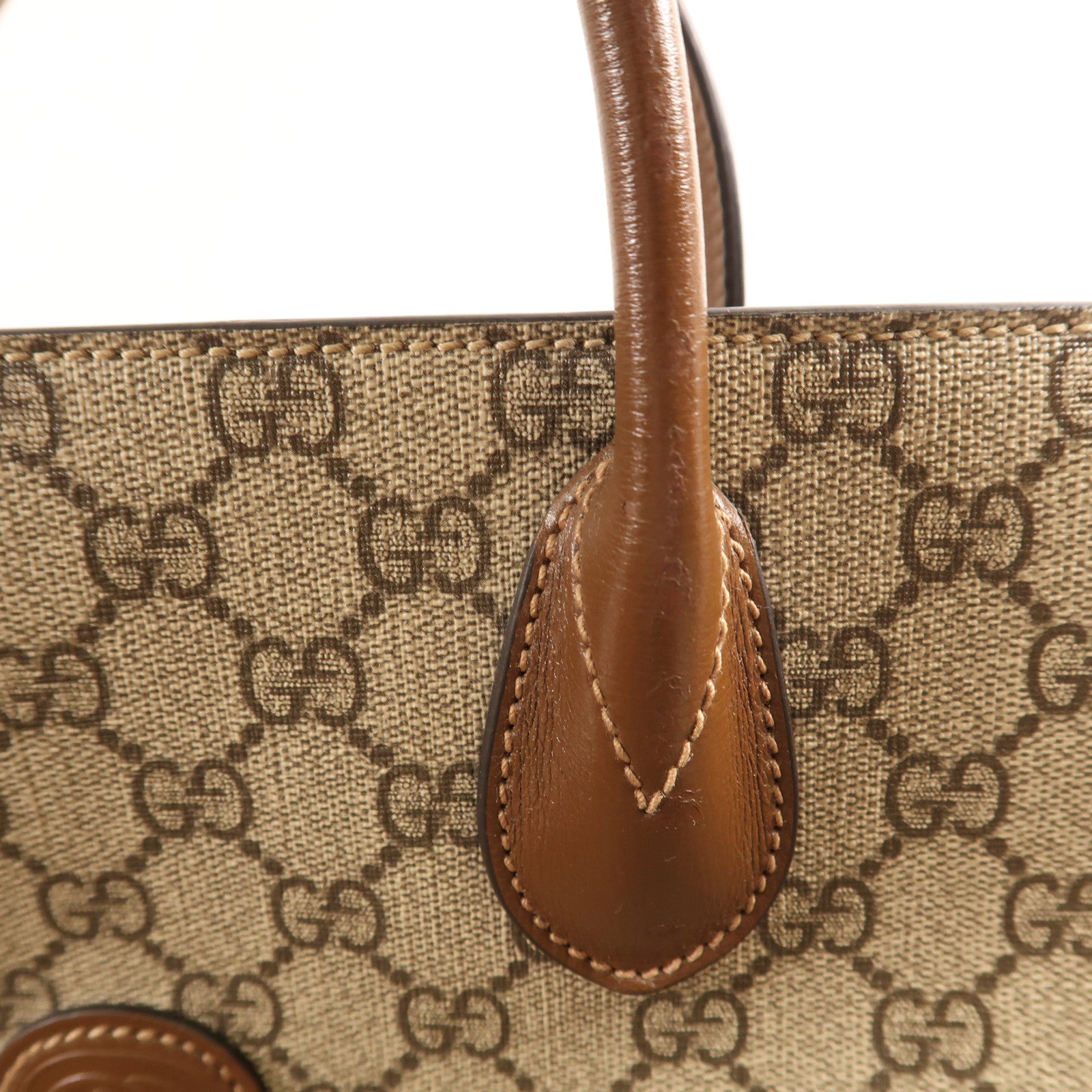 GUCCI 【激減優惠】塗層帆布GG Supreme金扣手挽肩背兩用袋