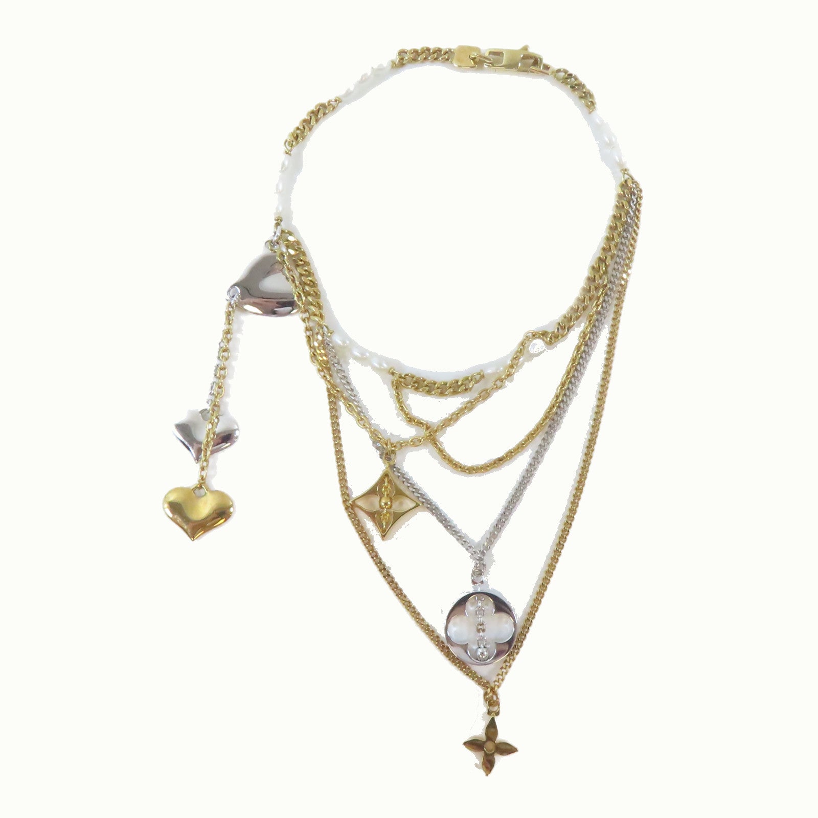 LOUIS VUITTON 18K黃金Eclair Bracelet手鏈#18cm