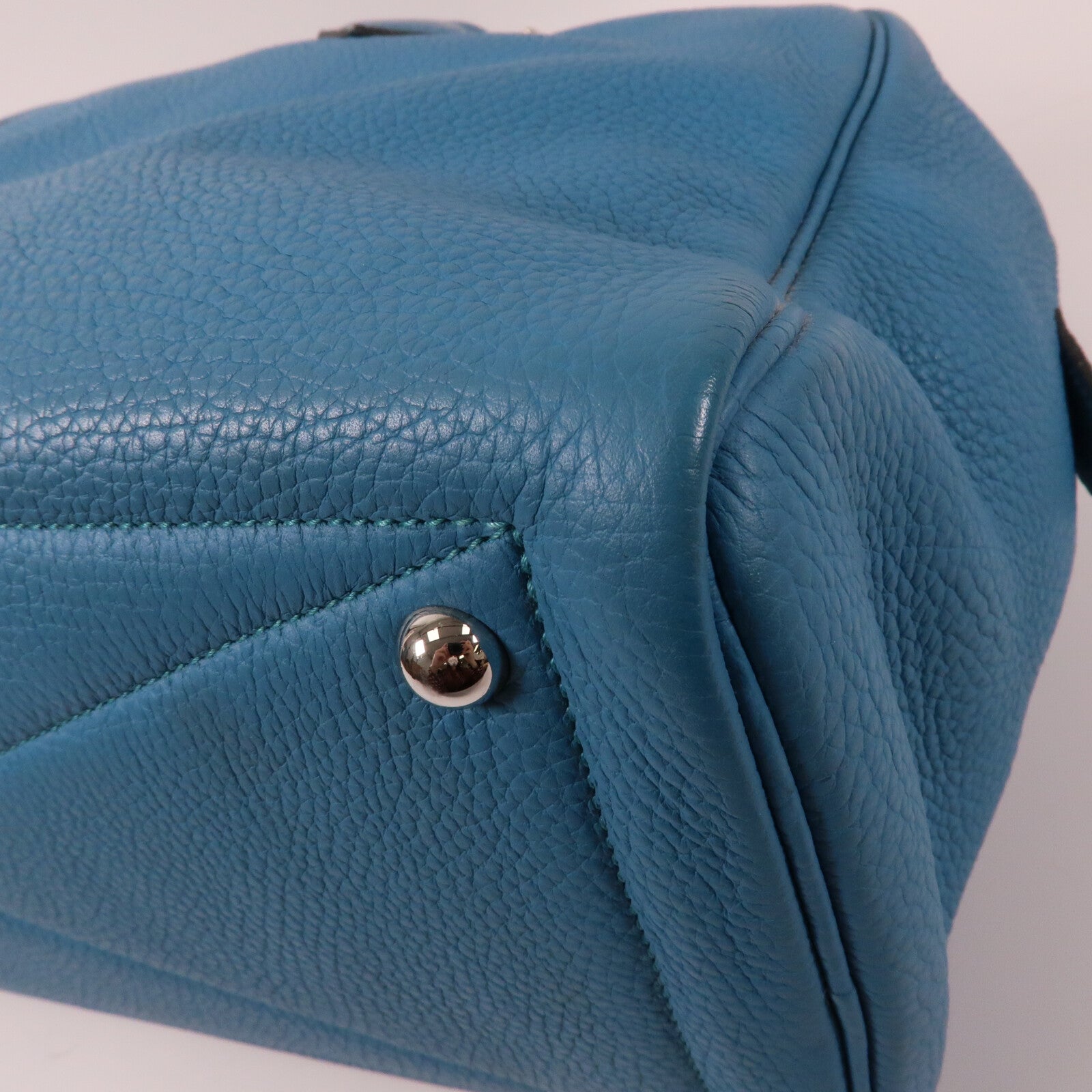 HERMES Clemence皮革Victoria 35銀扣肩背袋