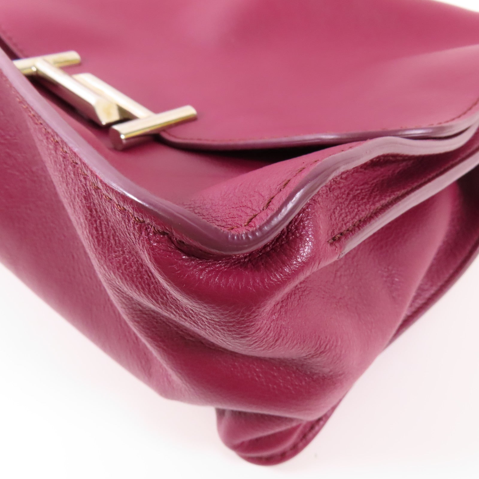 TOD'S 牛皮皮革Handbag銀扣手挽袋