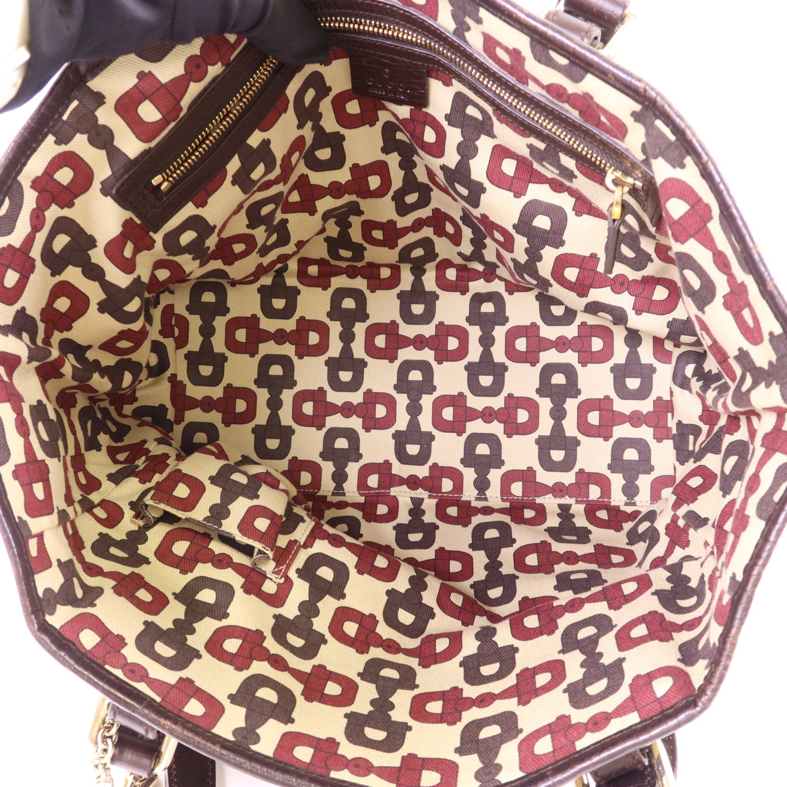 GUCCI 帆布Tote Bag金扣手挽袋