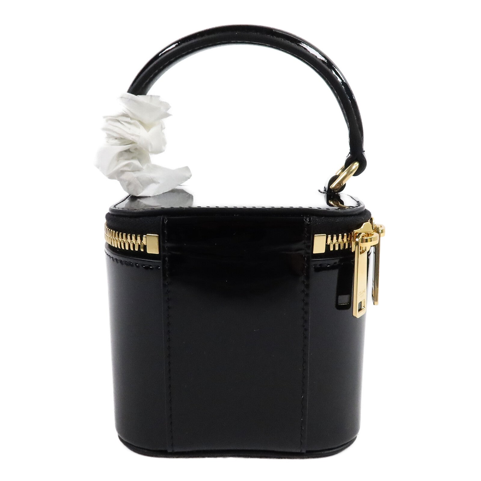 CELINE 漆皮皮革Cuir Triomphe Vanity Case手挽肩背兩用袋