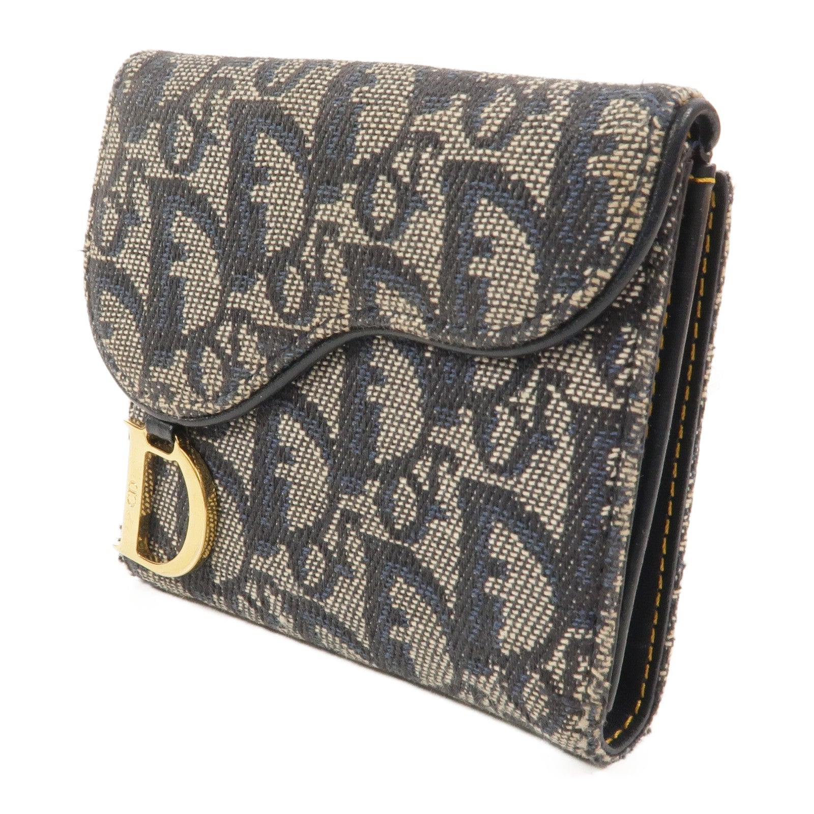 Dior Oblique帆布Saddle Lotus Wallet錢包