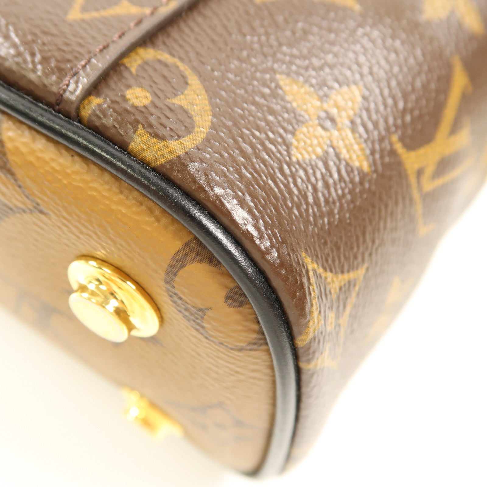 LOUIS VUITTON Monogram Vanity PM金扣手挽肩背兩用袋啡色