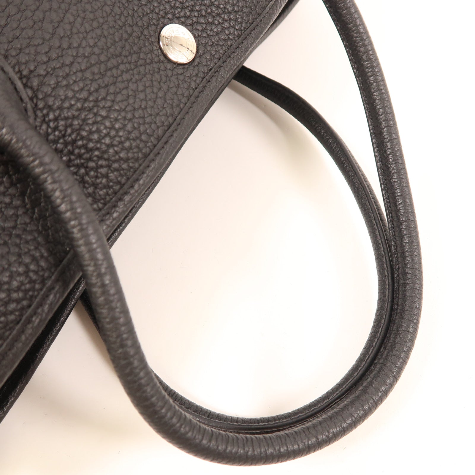 HERMES Negonda皮革Garden Party 36(Limited Edition)銀扣手挽袋Noir