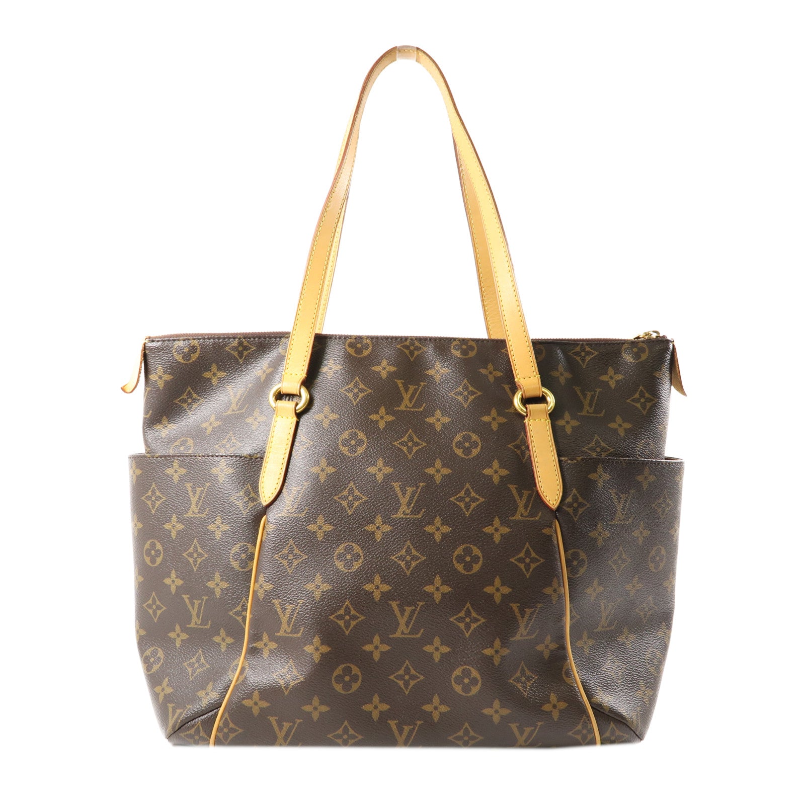 LOUIS VUITTON Monogram Totally MM金扣肩背袋棕色