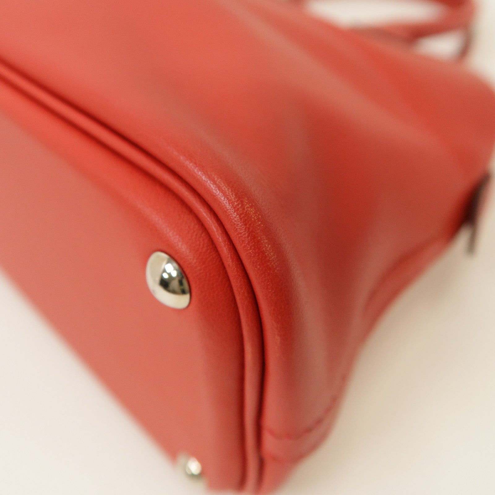 HERMES Swift皮革Bolide 27銀扣手挽肩背兩用袋Rouge Casaque/紅色