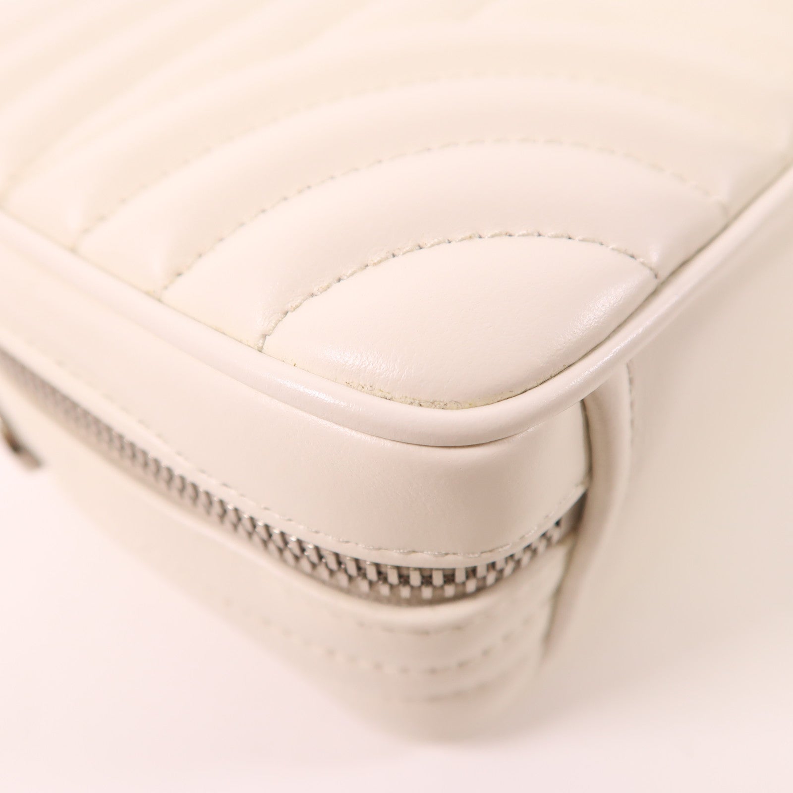 PRADA 牛皮皮革Diagramme銀扣手挽肩背兩用袋