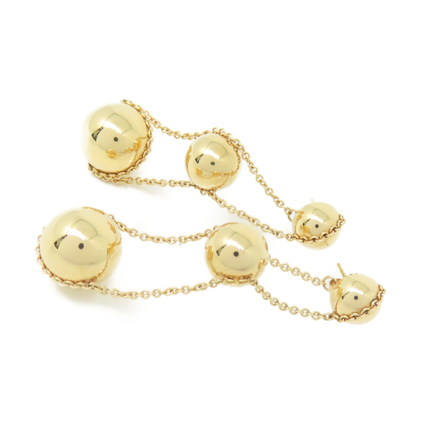 TIFFANY＆CO 【激減優惠】18K玫瑰金Triple Drop Earrings耳環金色