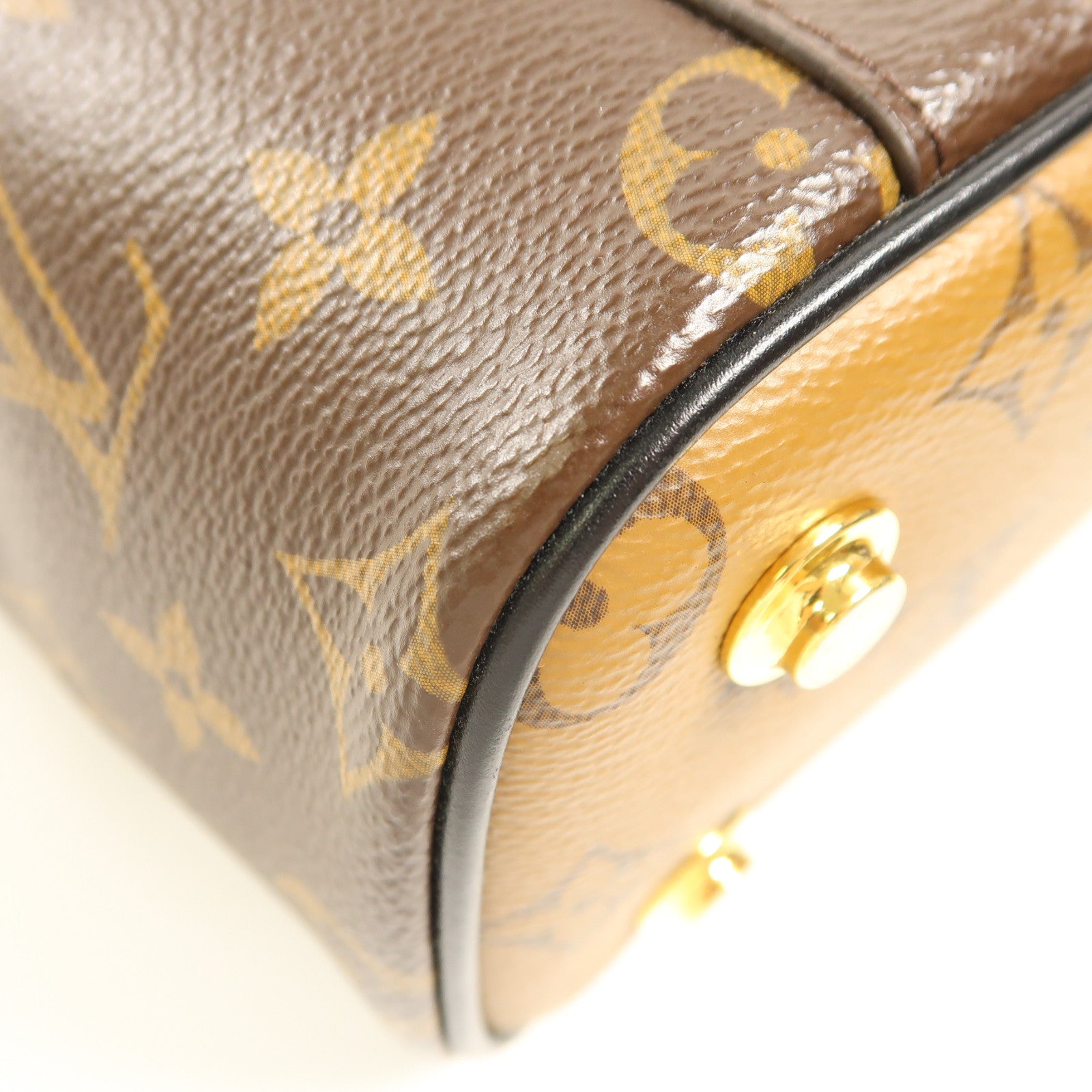 LOUIS VUITTON Monogram Vanity PM金扣手挽肩背兩用袋啡色